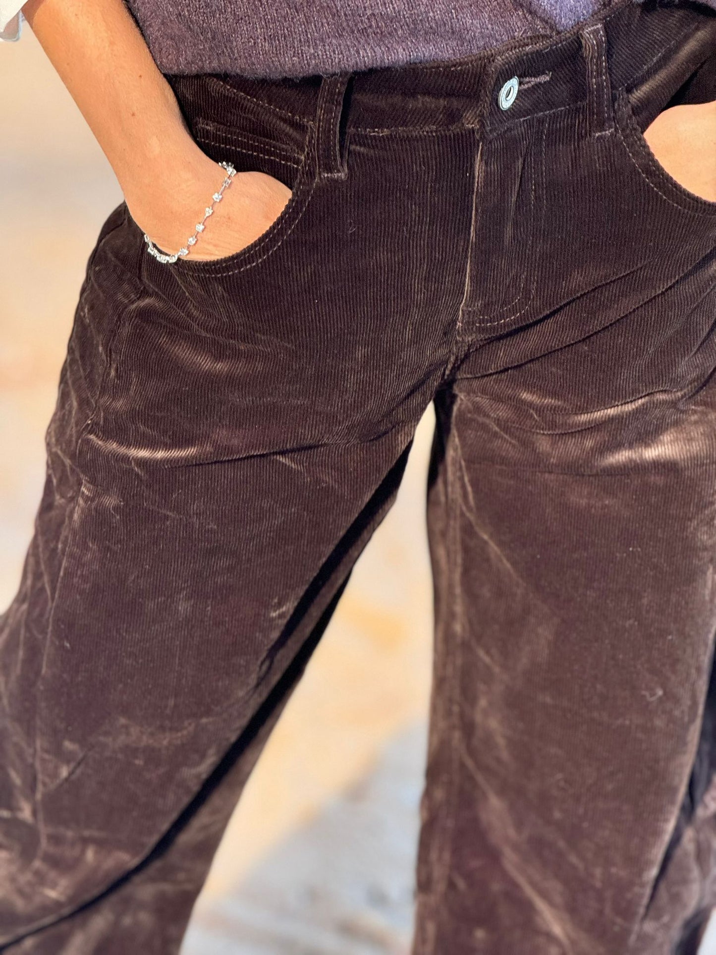 Pants Raven corduroy brown
