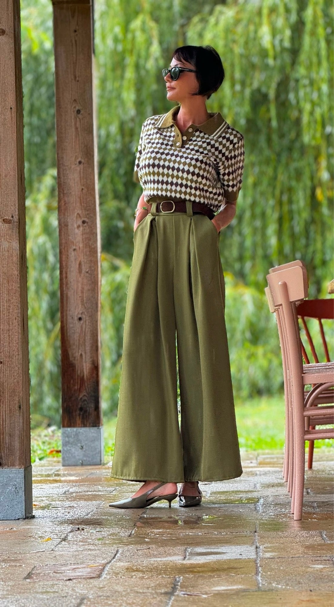Pull Stella knitted verde