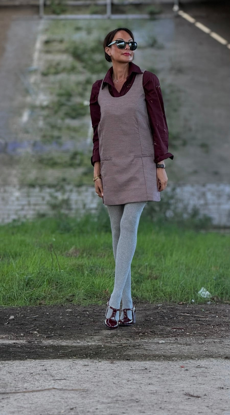 Blouse Carlotta strass burgundy