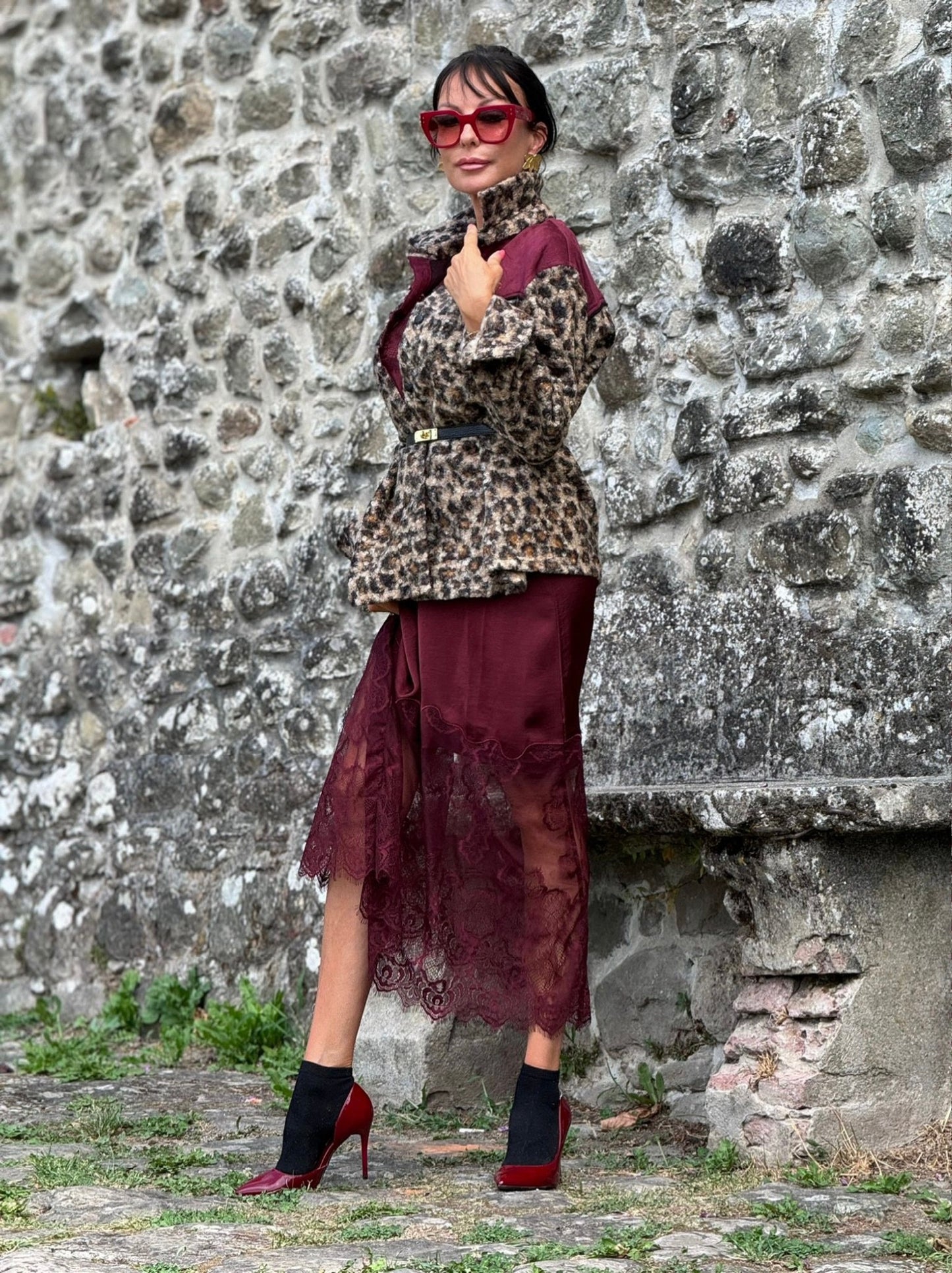 Jacket Hazel leo burgundy