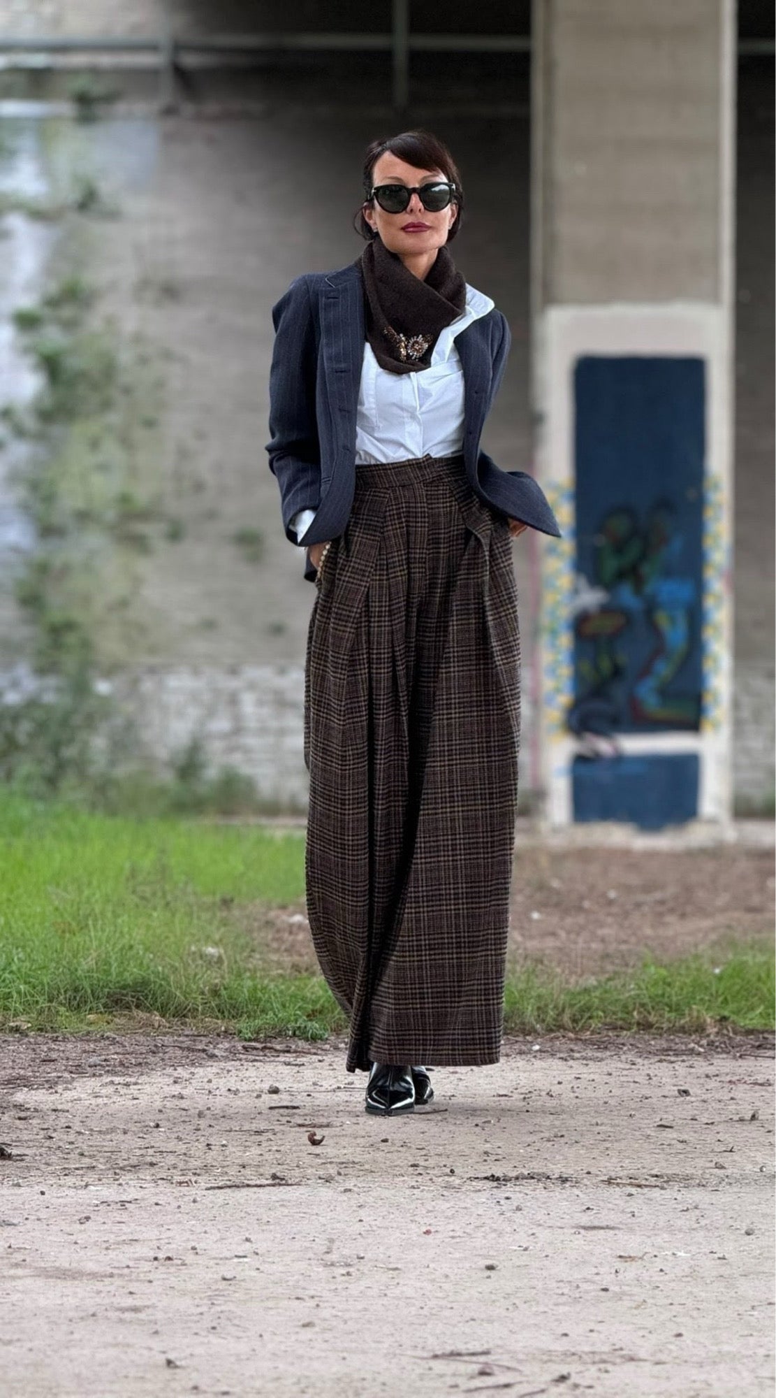 Pants Isola tartan camel