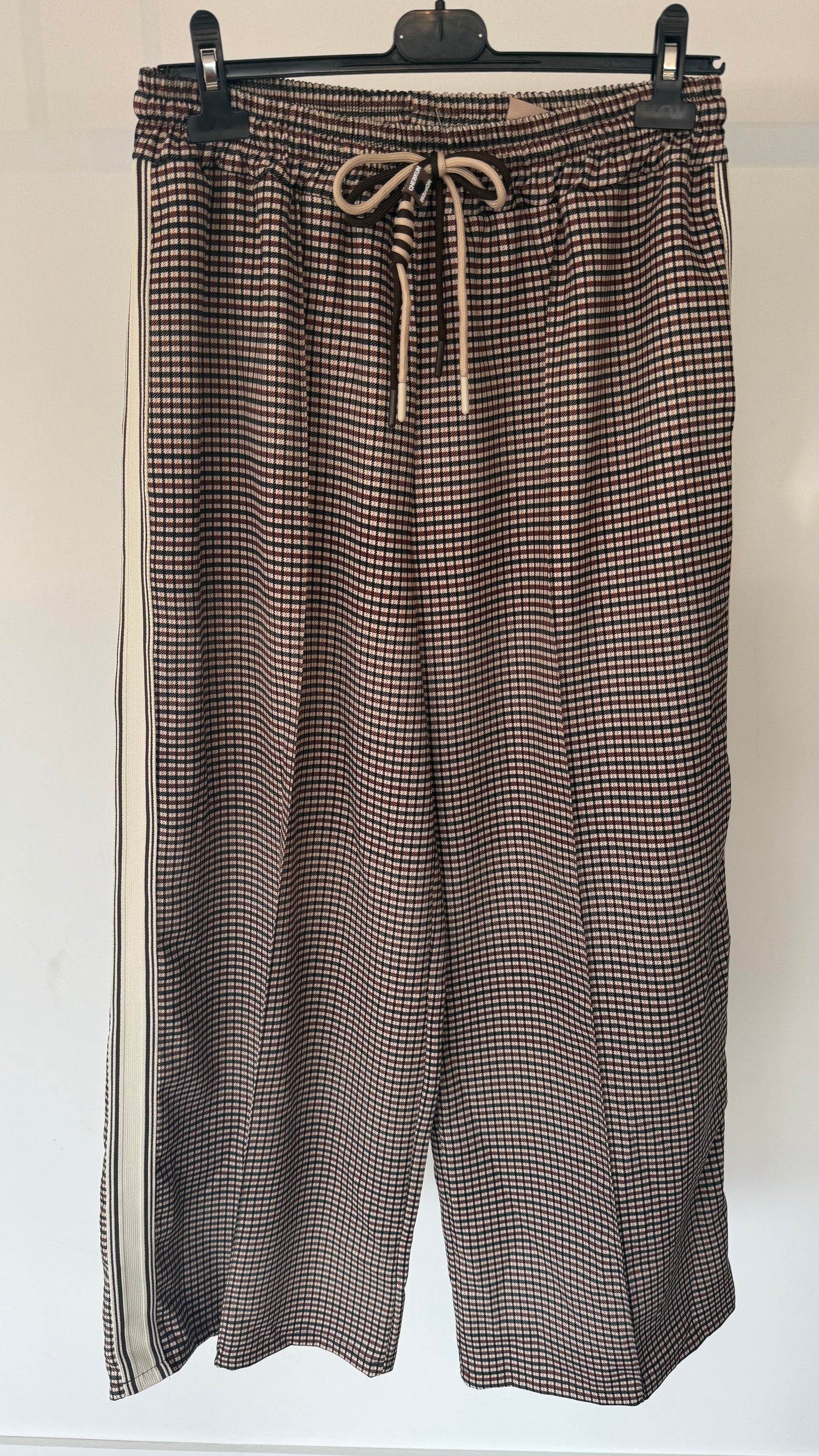 Pants track tartan burgundy