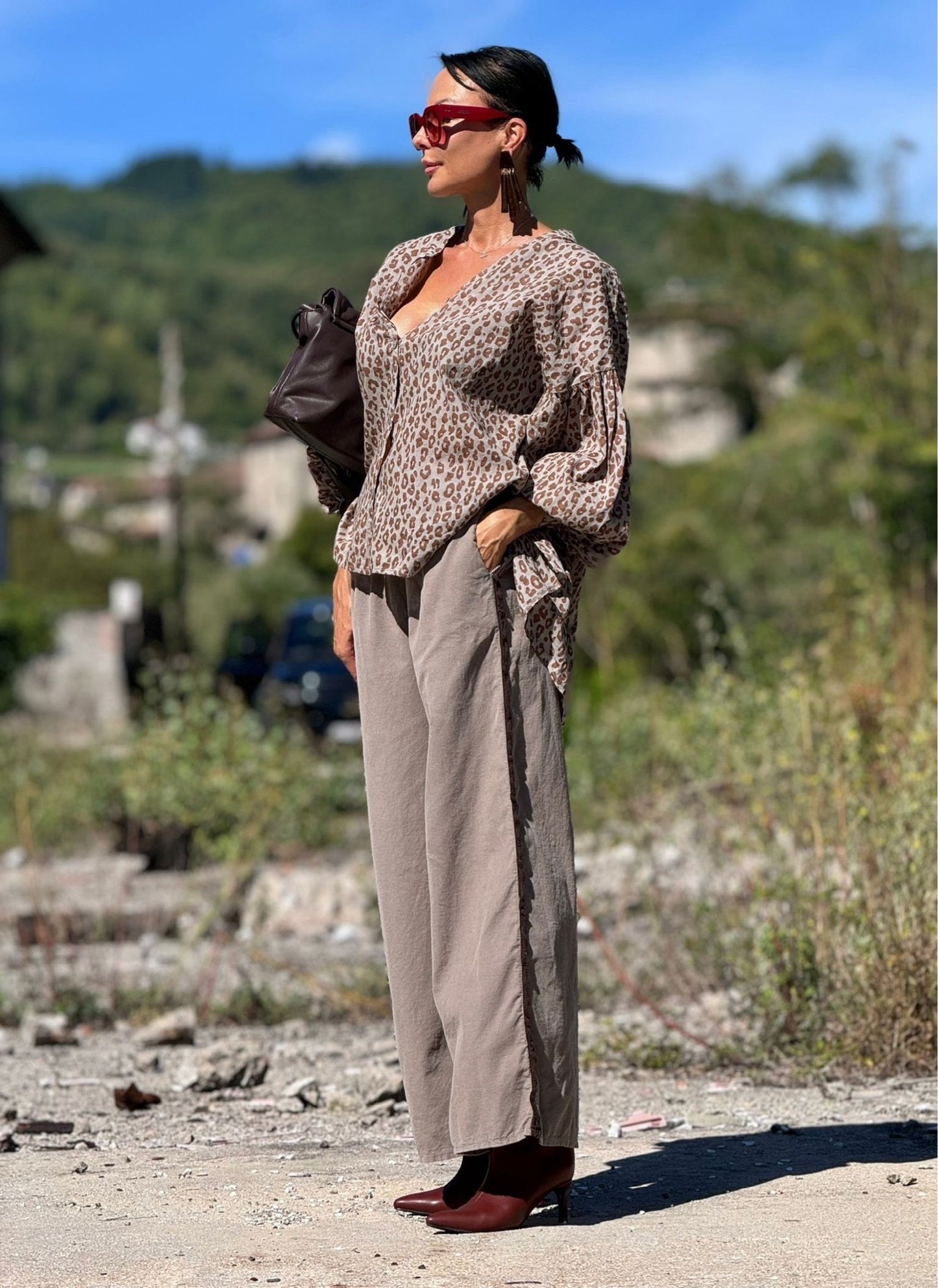 Pants Lyra taupe