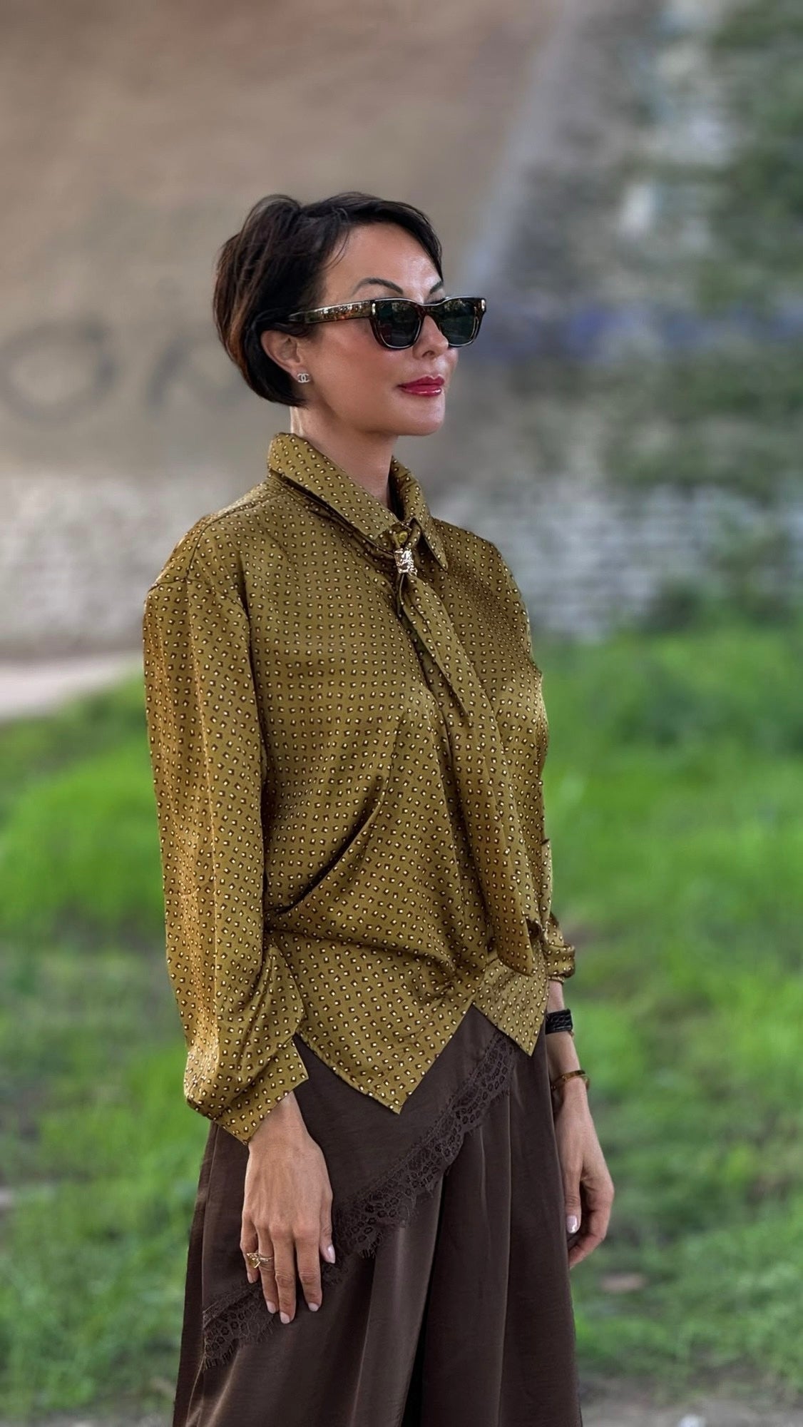 Blouse Carla printed curry