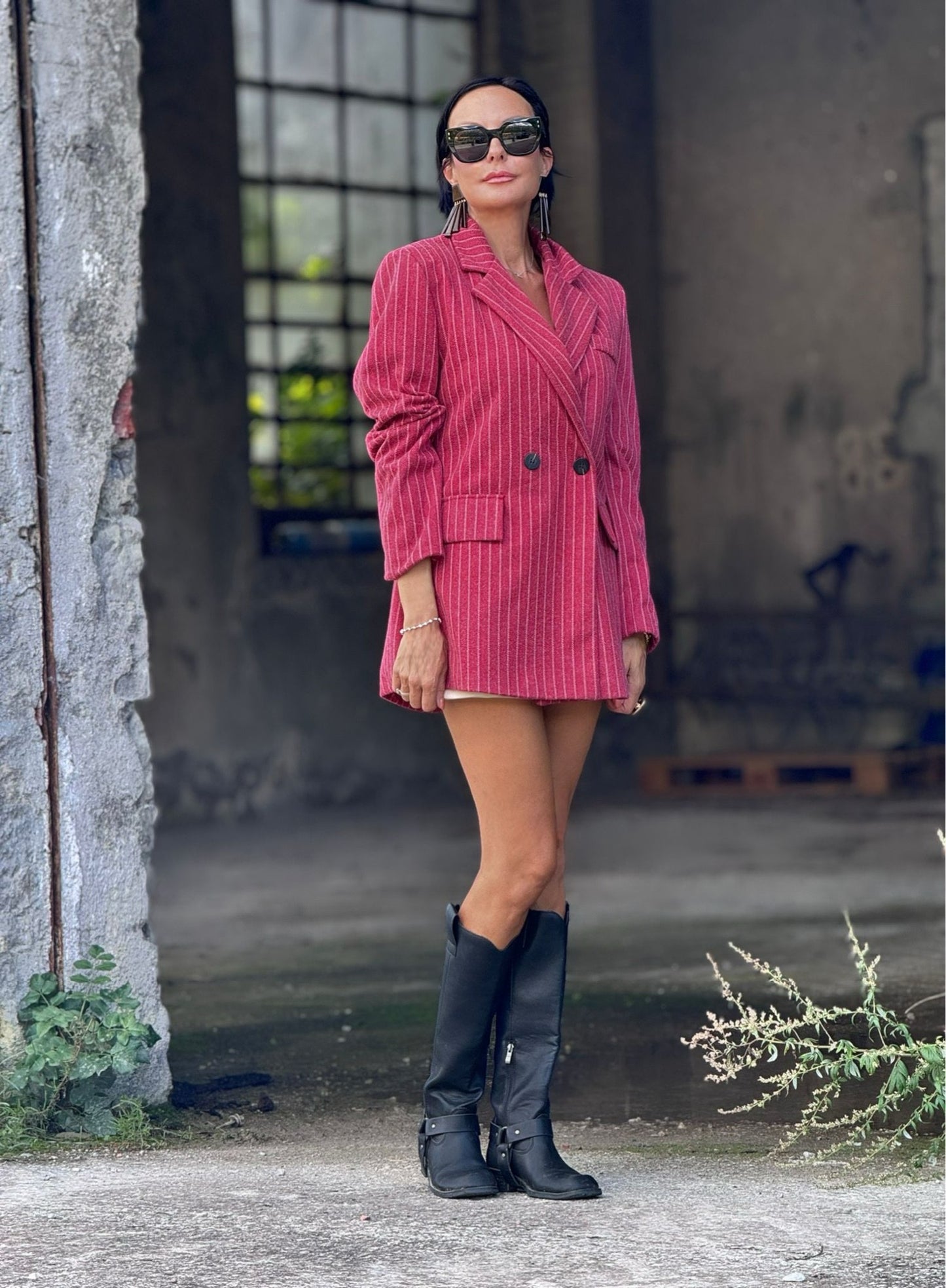 Blazer Maris striped burgundy