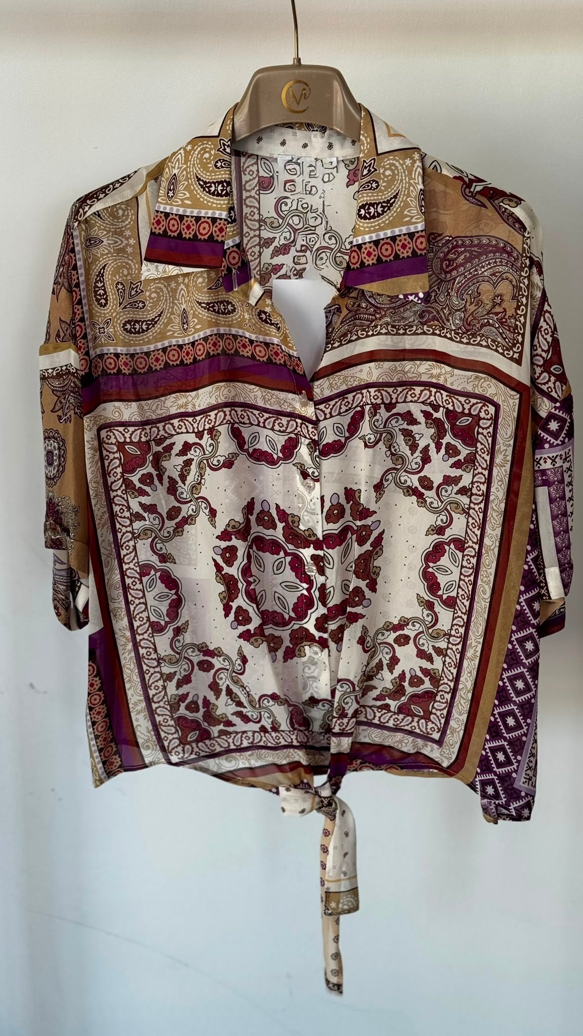 Blouse lilac printed