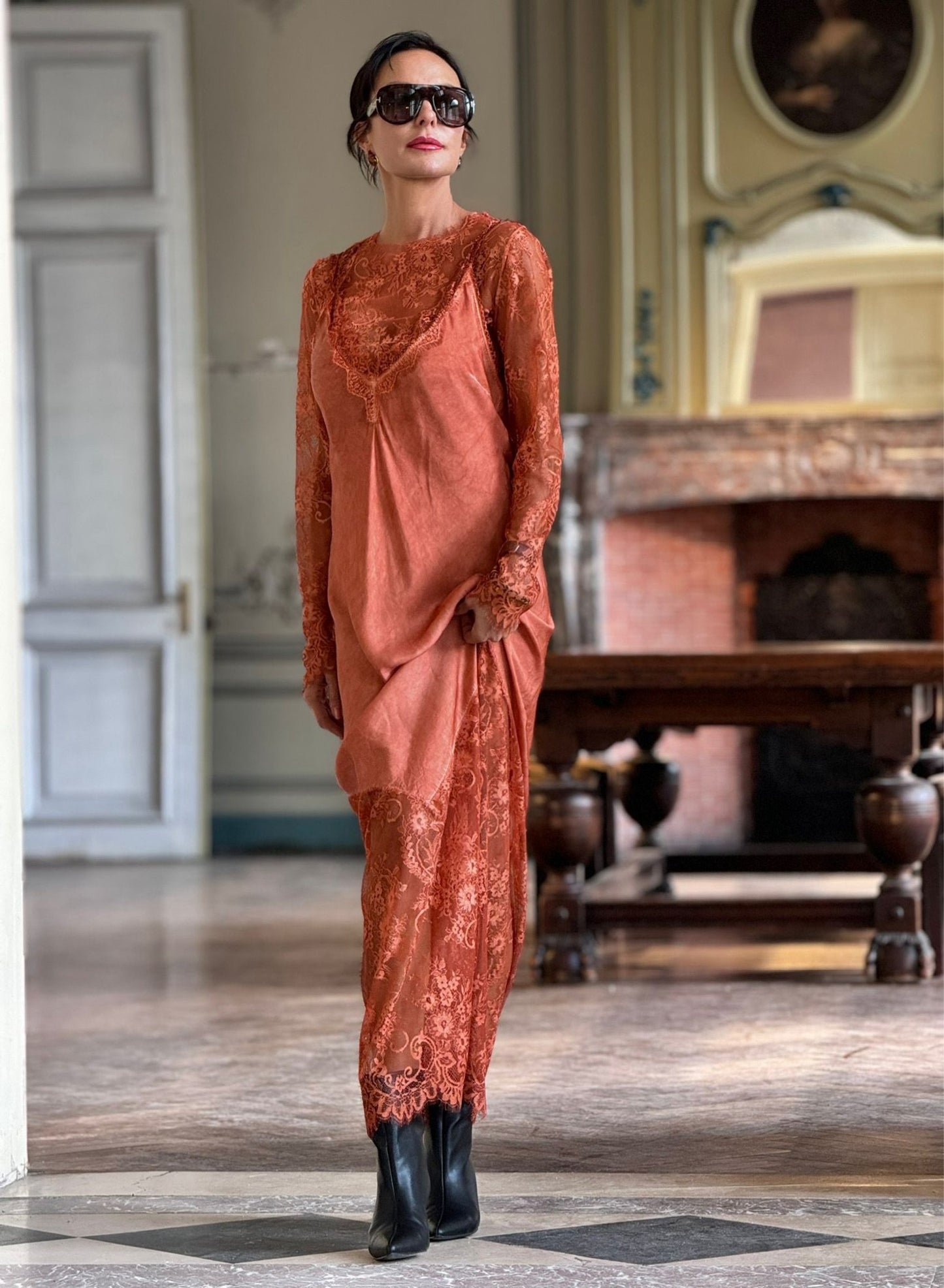 Dress Thor lace tangerine