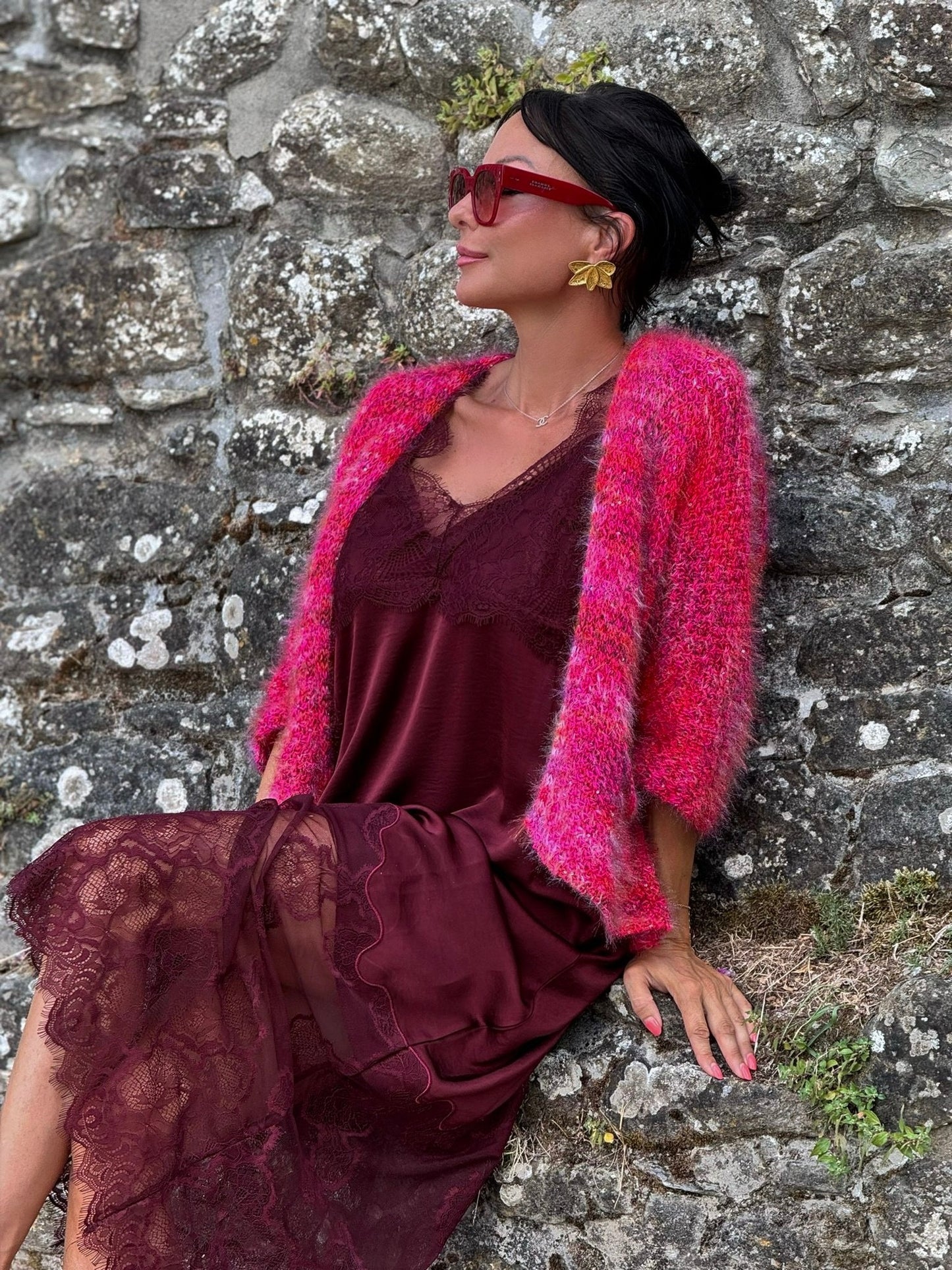 Cardigan Ember fushia