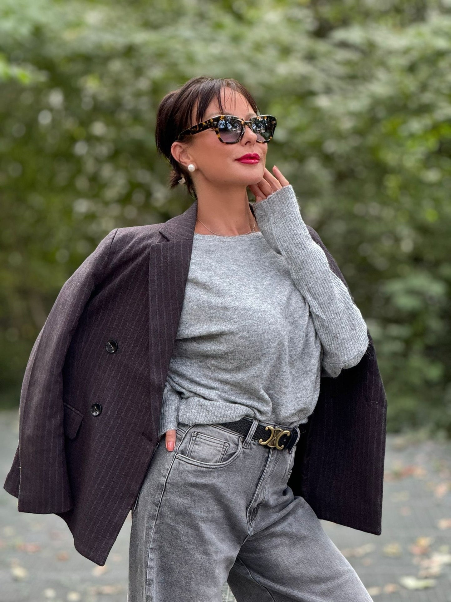 Jeans Lilith barrel grey