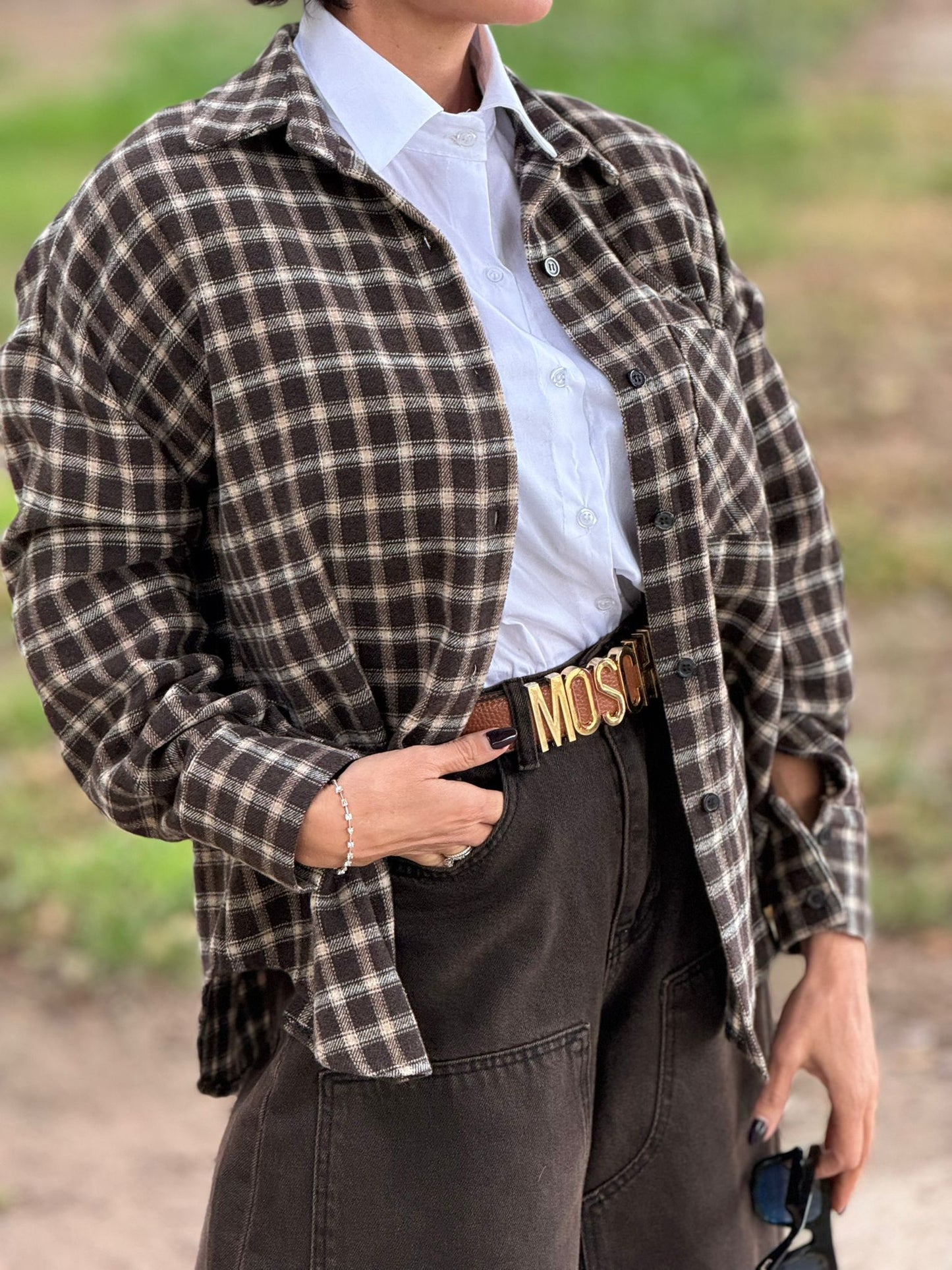 Blouse Camilla brown tartan