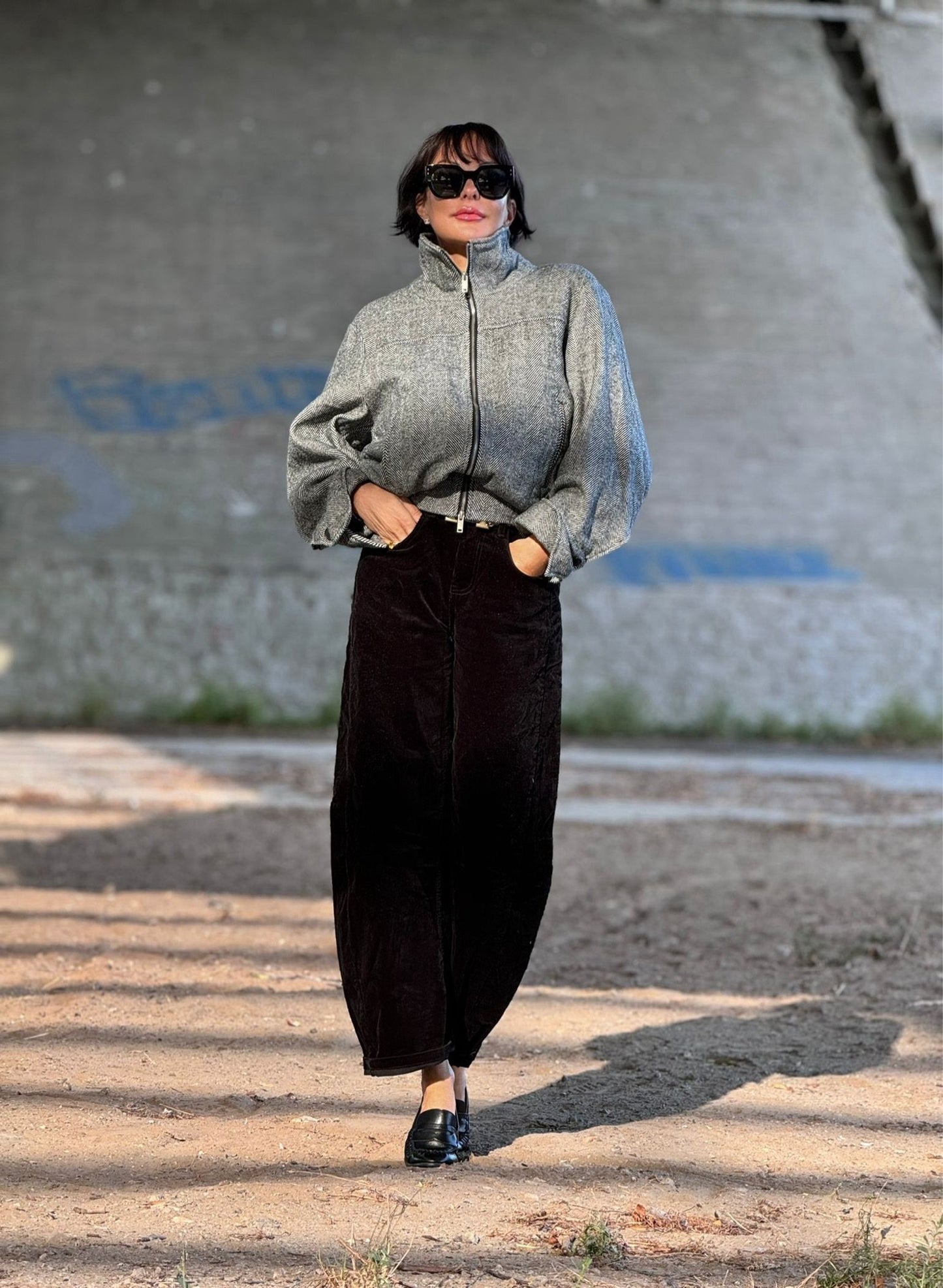 Pants Raven corduroy black