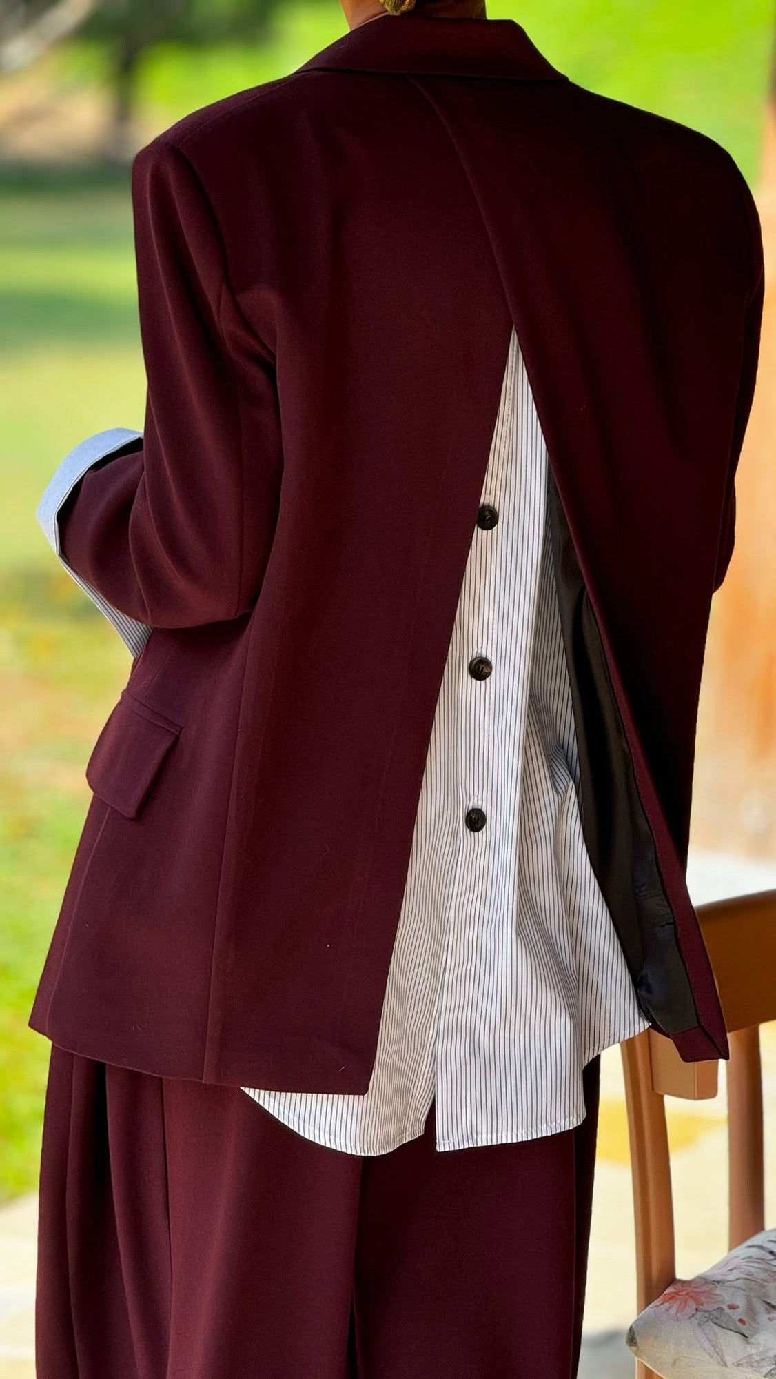 Blazer Evita burgundy matte