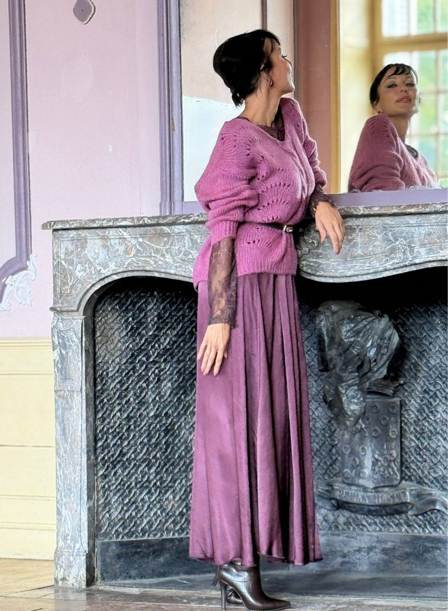 Dress Mika long prune