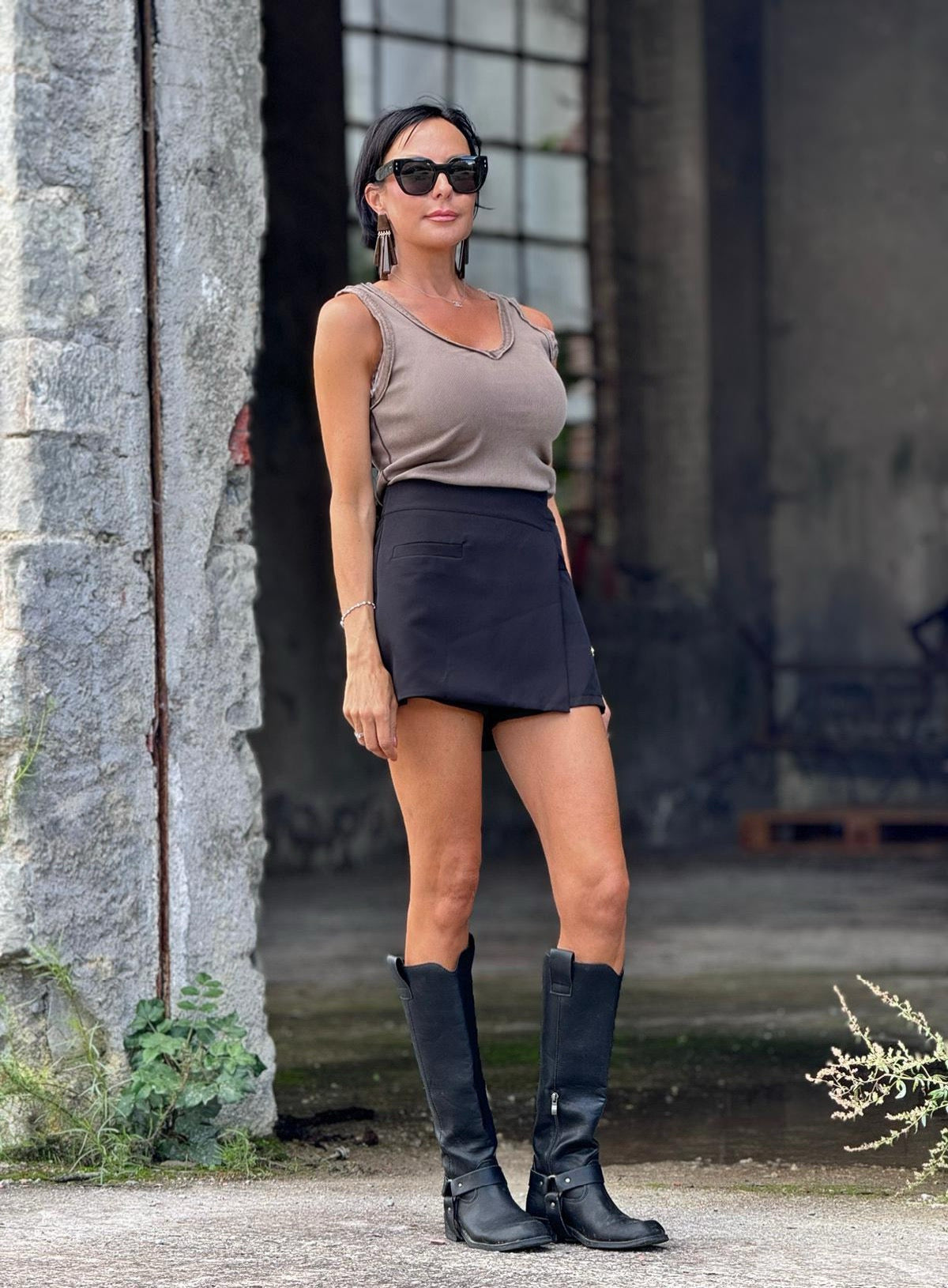 Short skirt Maris black