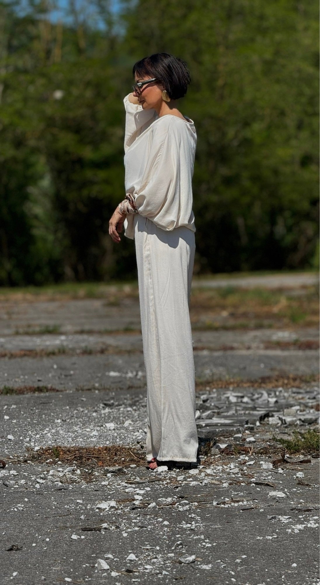 Pants Delphi satine cream