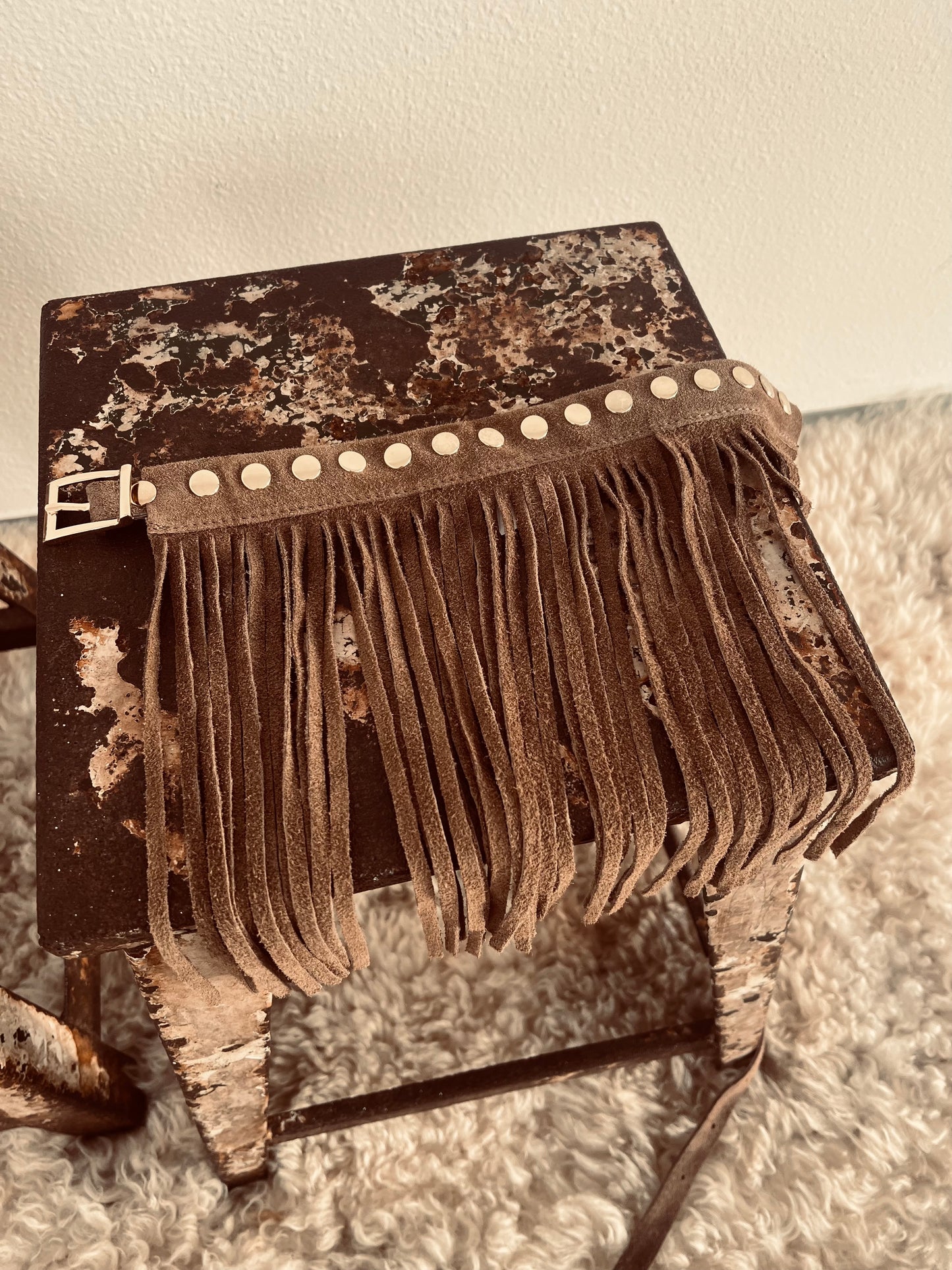 Belt sunny fringes taupe