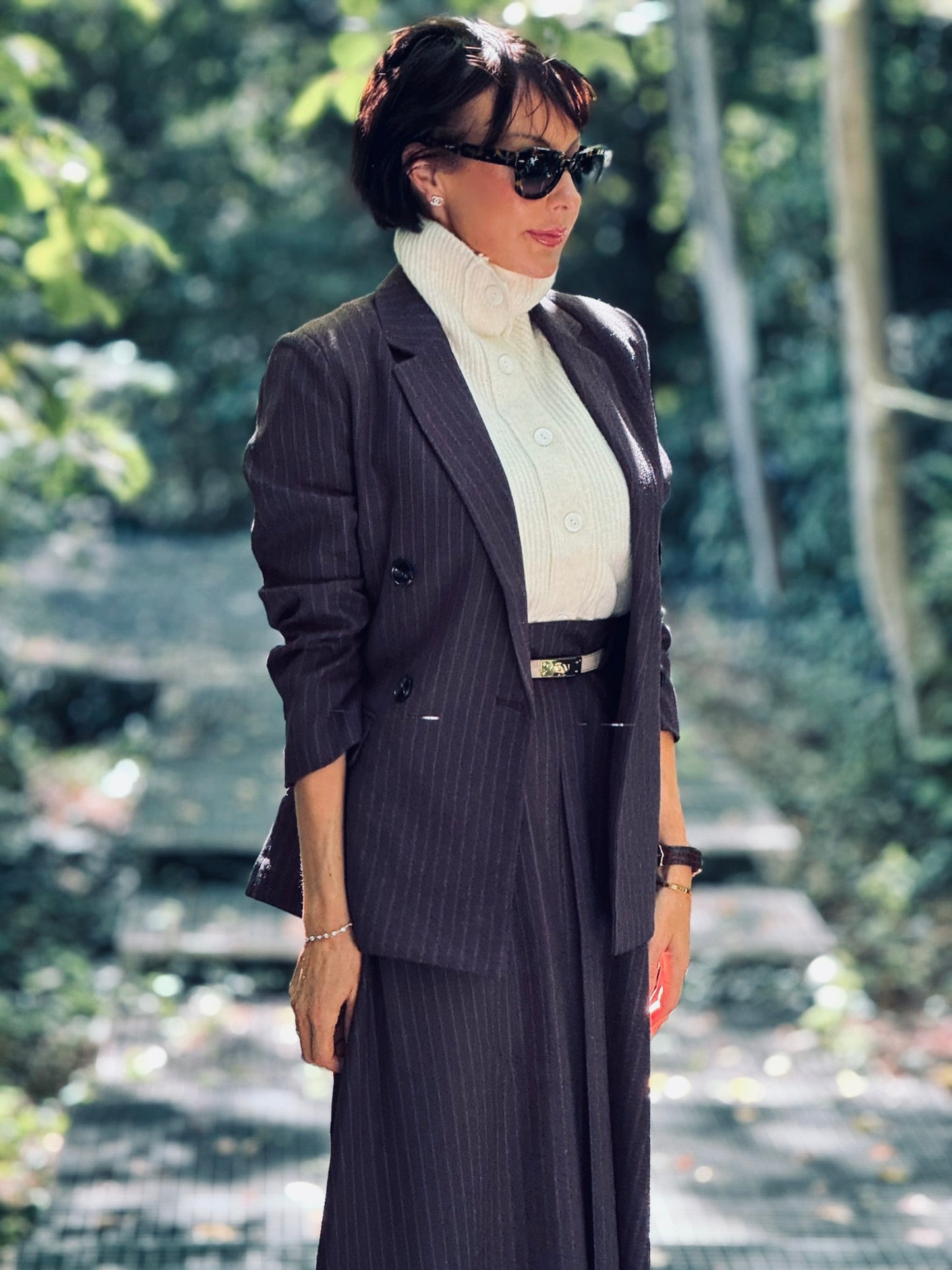 Blazer Liv striped black