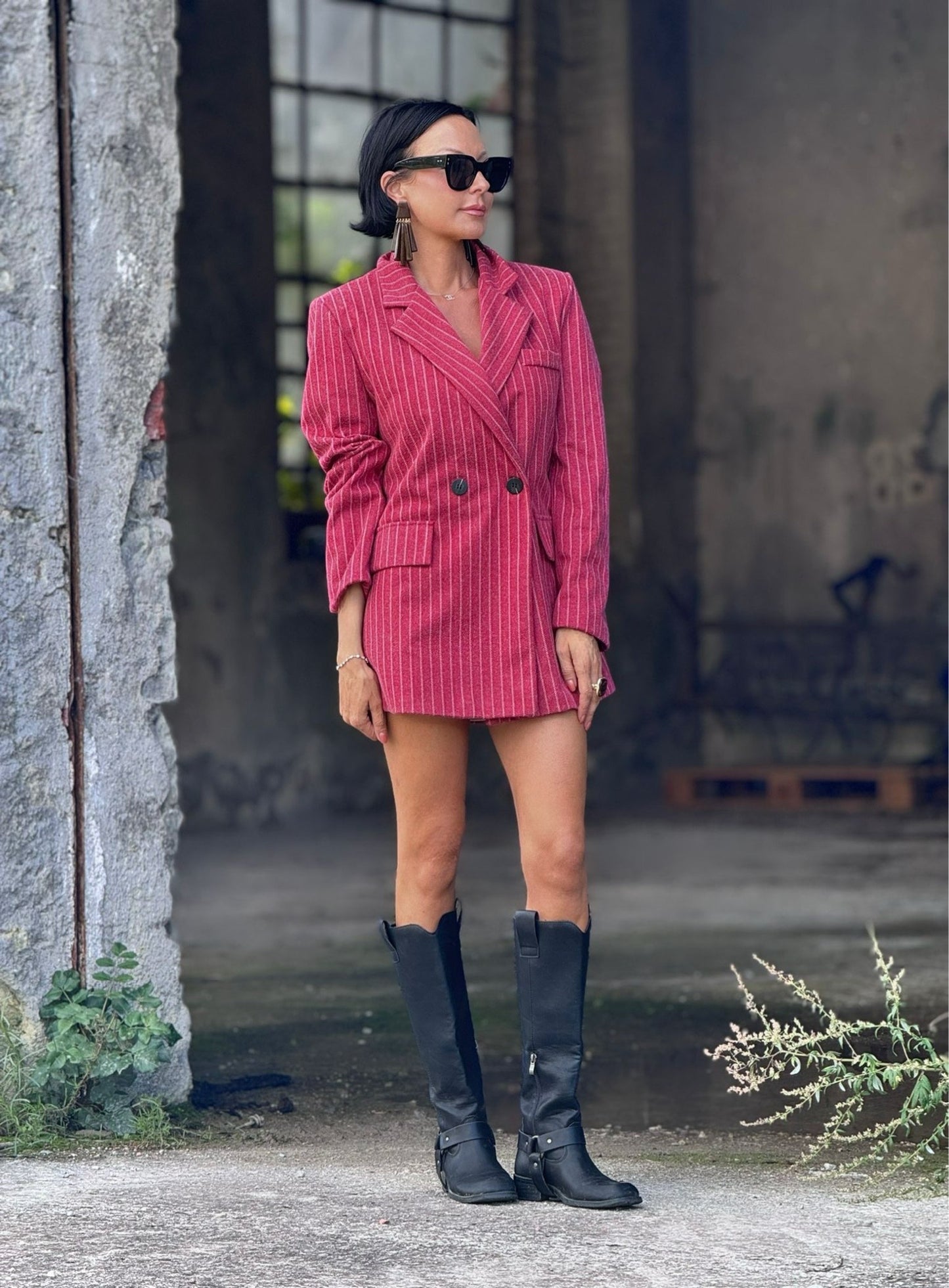 Blazer Maris striped burgundy