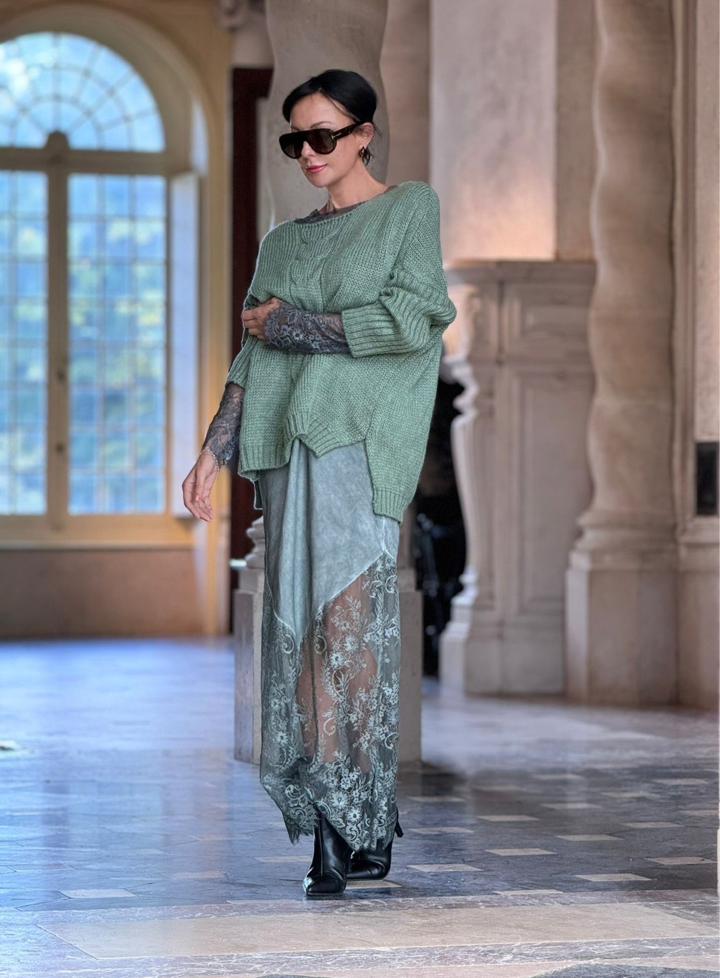 Dress Thor lace sage