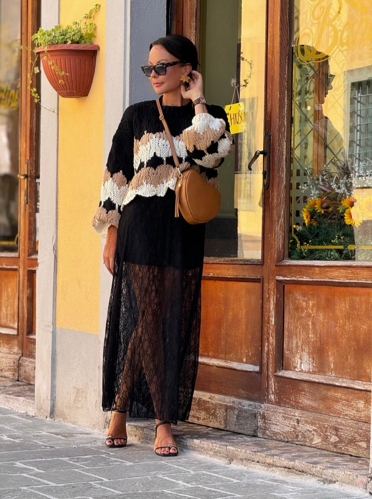 Pull Dahlia black ombre