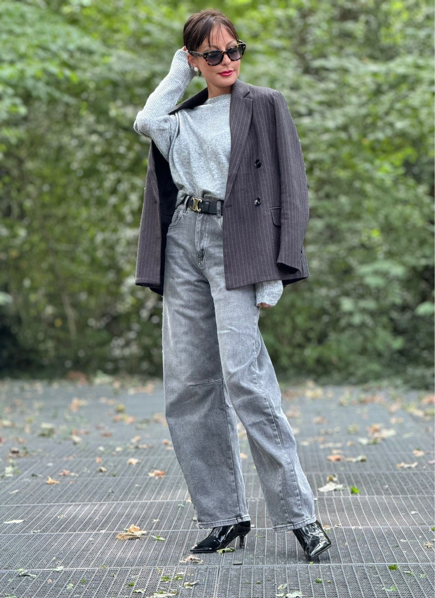Jeans Lilith barrel grey