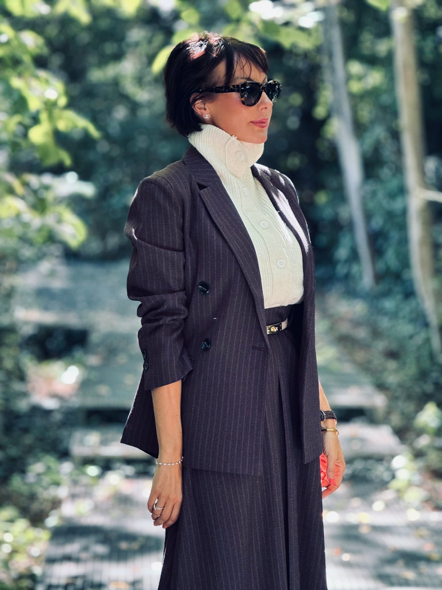 Blazer Liv striped black
