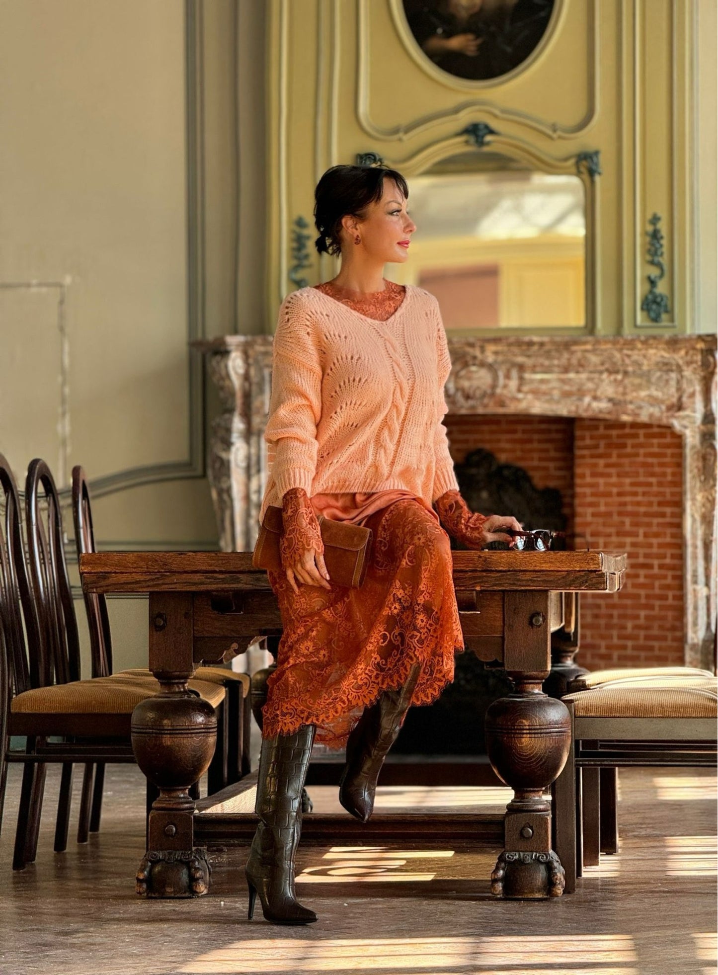Dress Thor lace tangerine