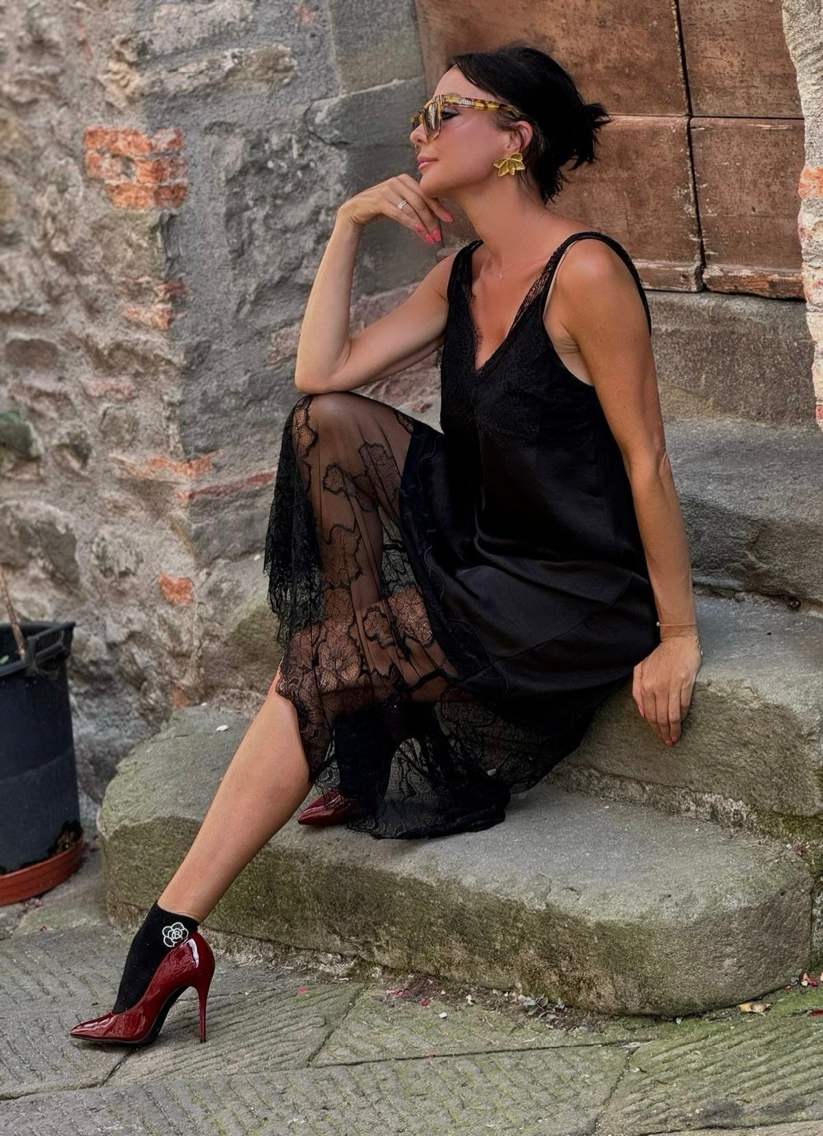 Dress Hazel satin black