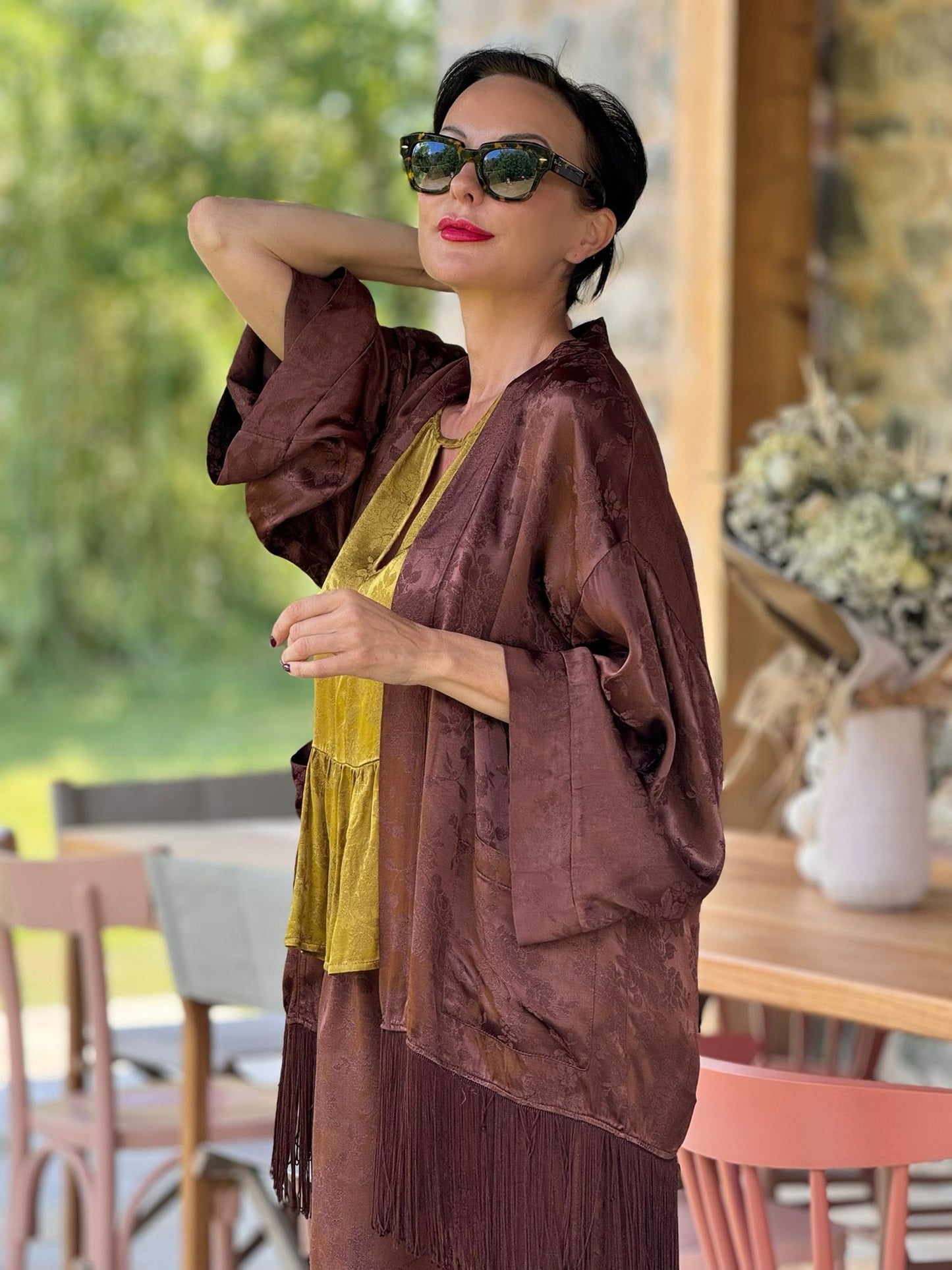 Kimono Grape paisley