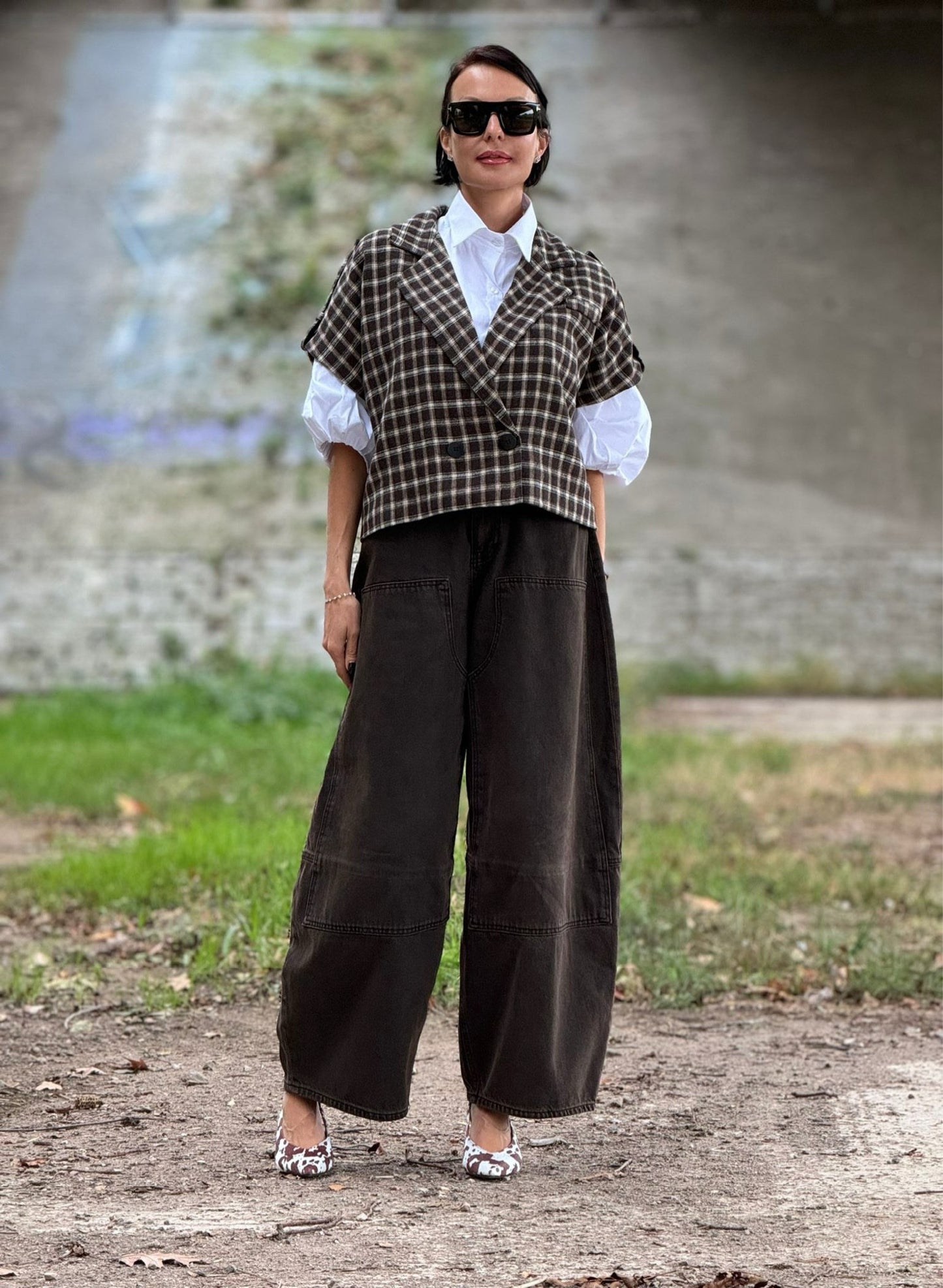 Jacket Camilla tartan brown