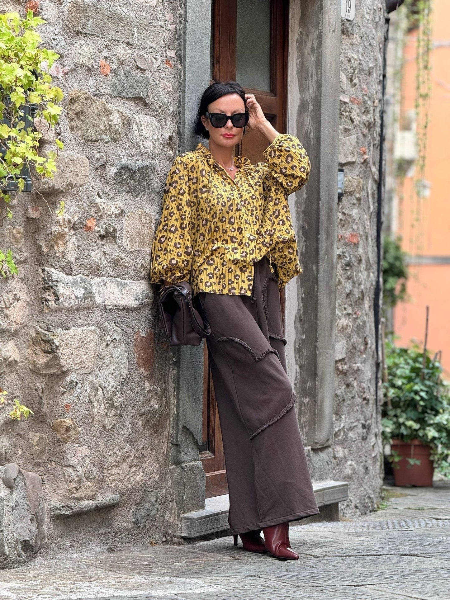 Pants Selena track brown