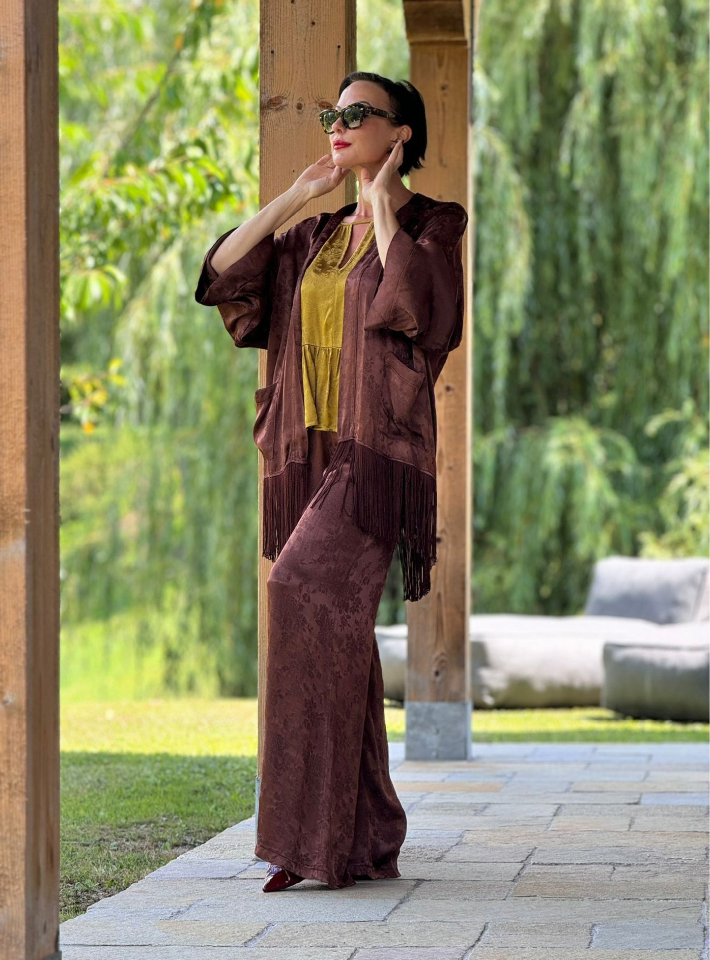 Kimono Grape paisley