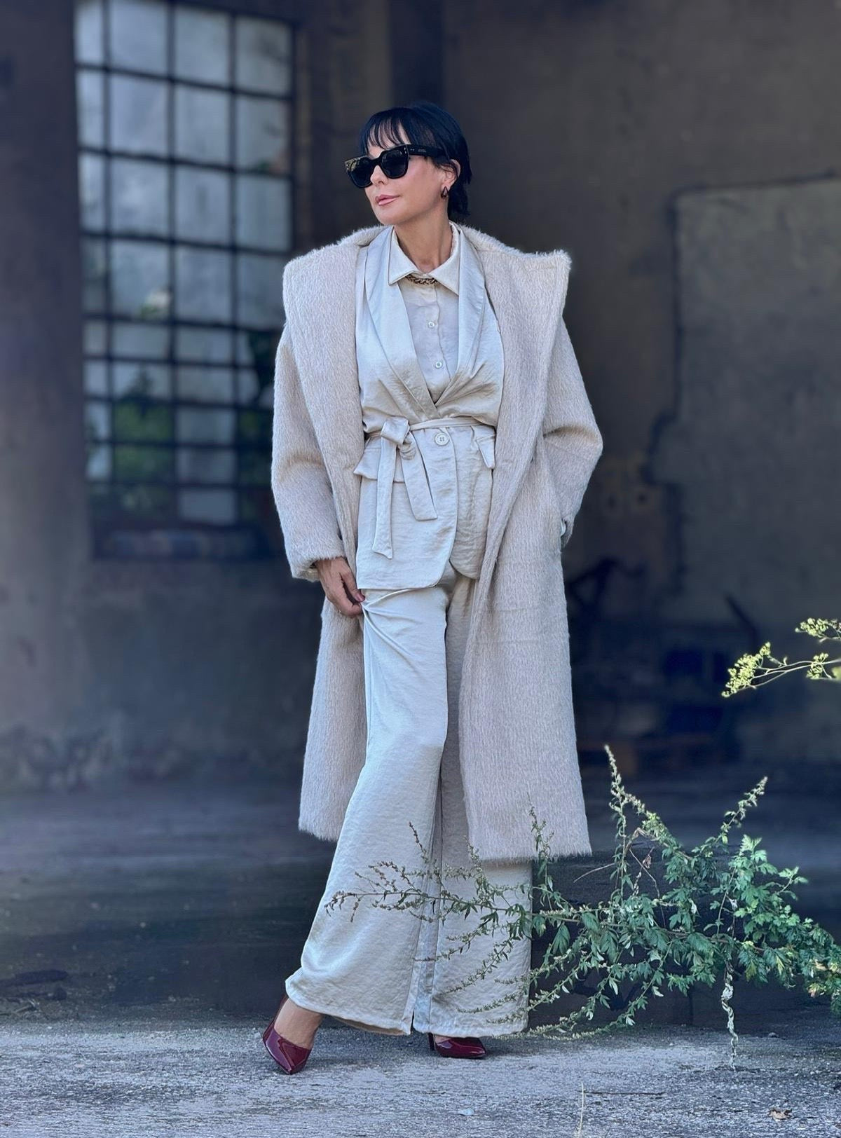 Coat long max cream