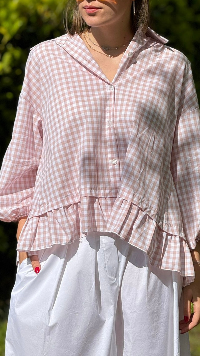 Blouse rena vichy pink