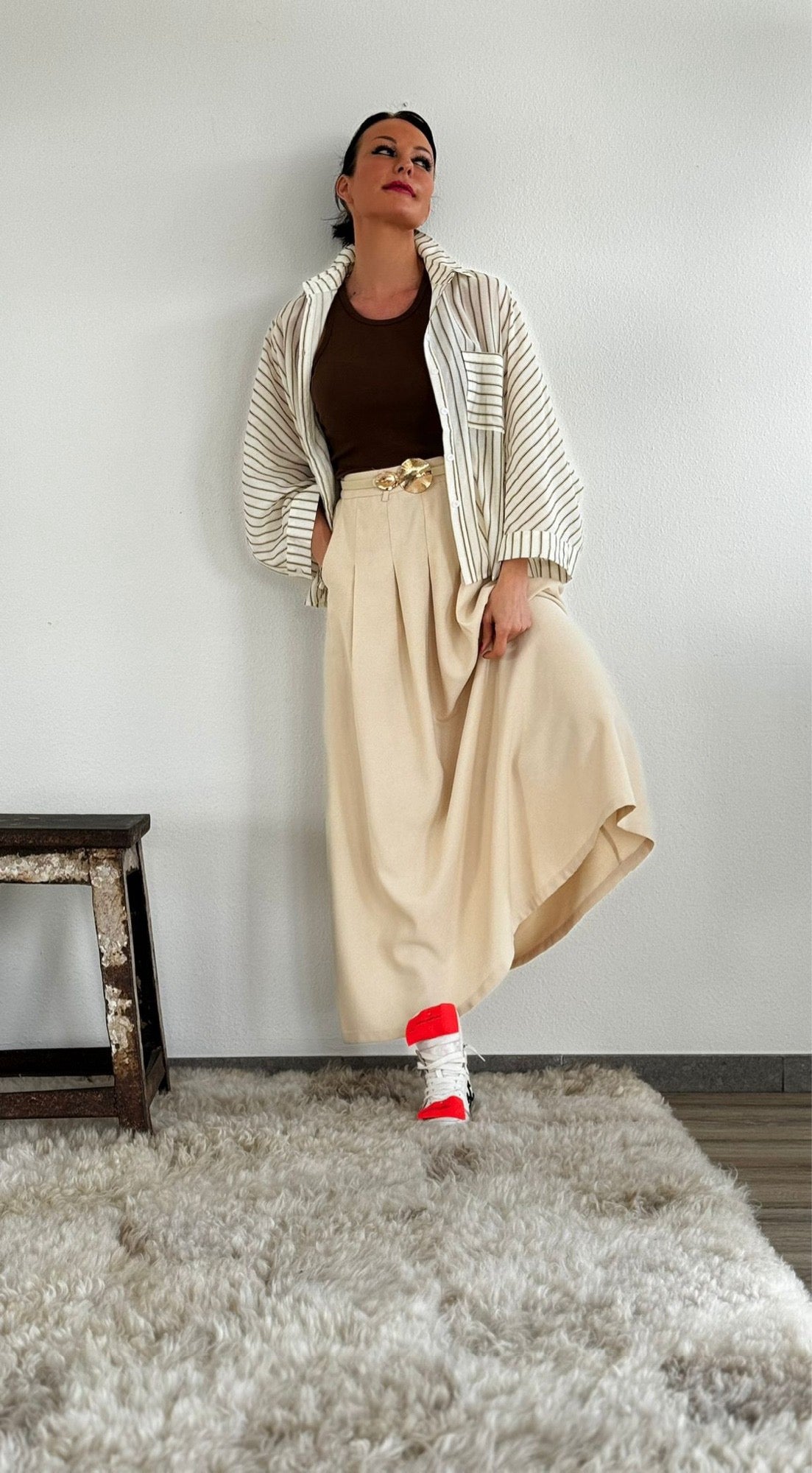 Skirt Vera cream + belt