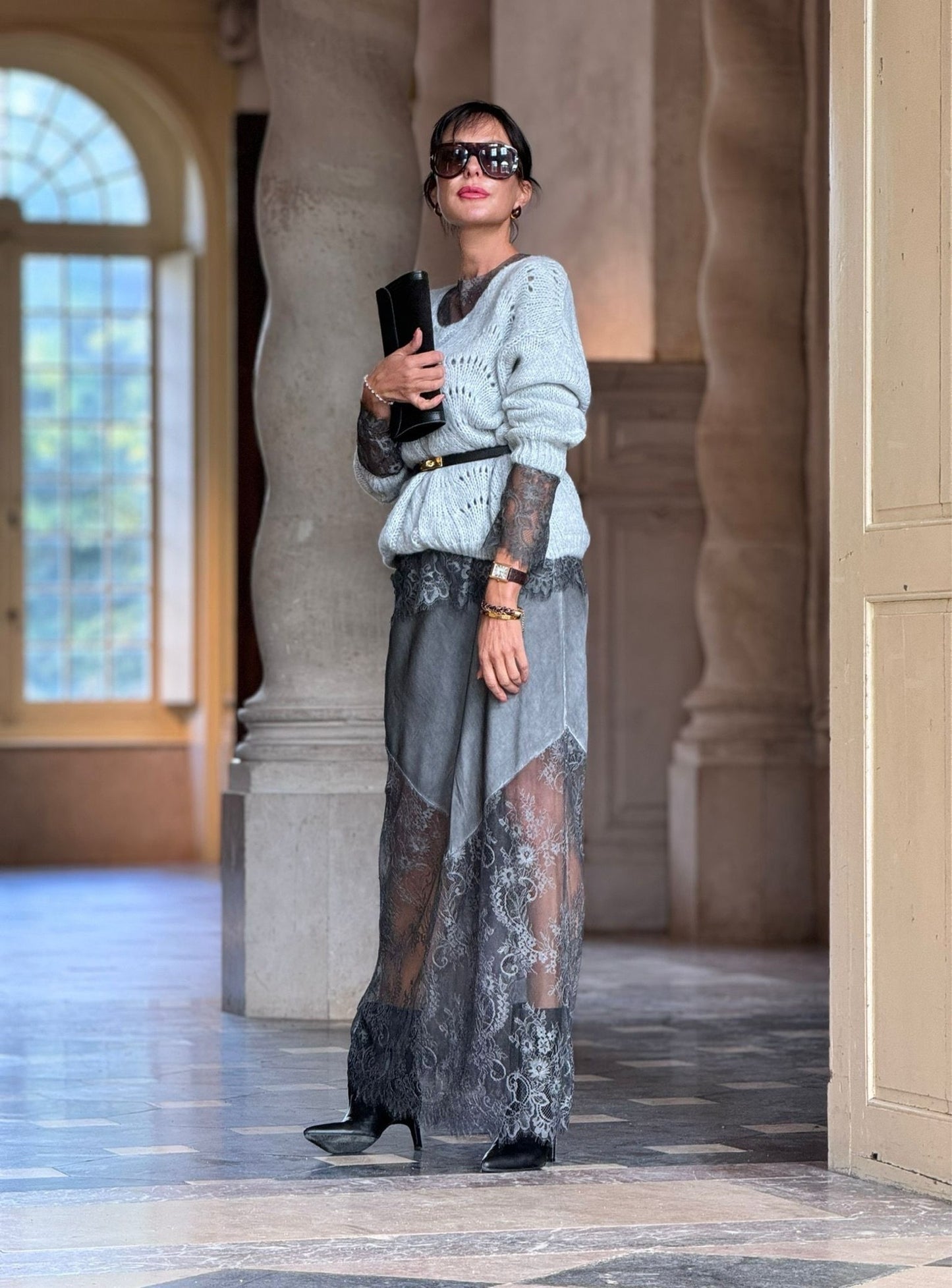 Skirt Thor lace grey