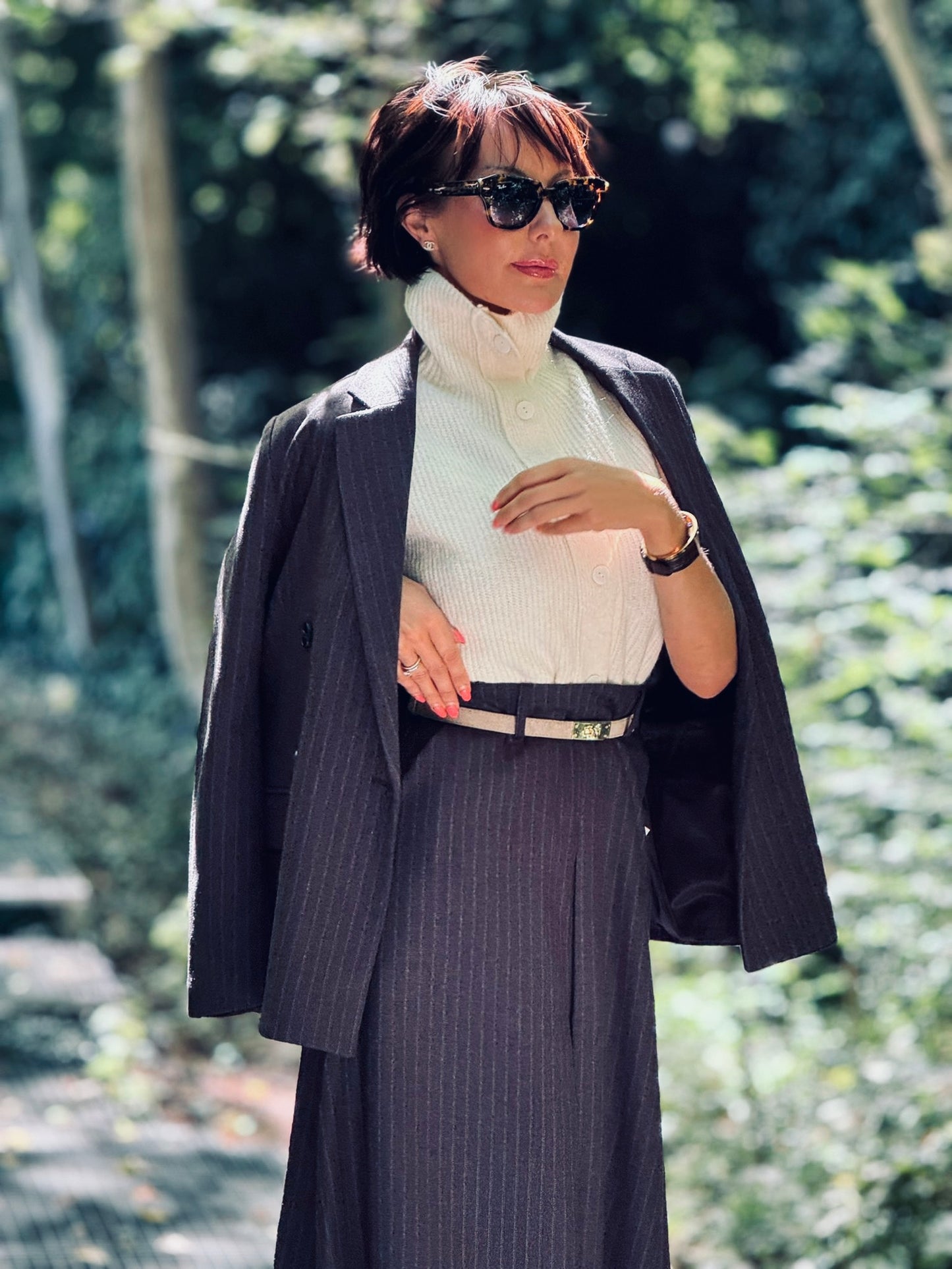 Blazer Liv striped black
