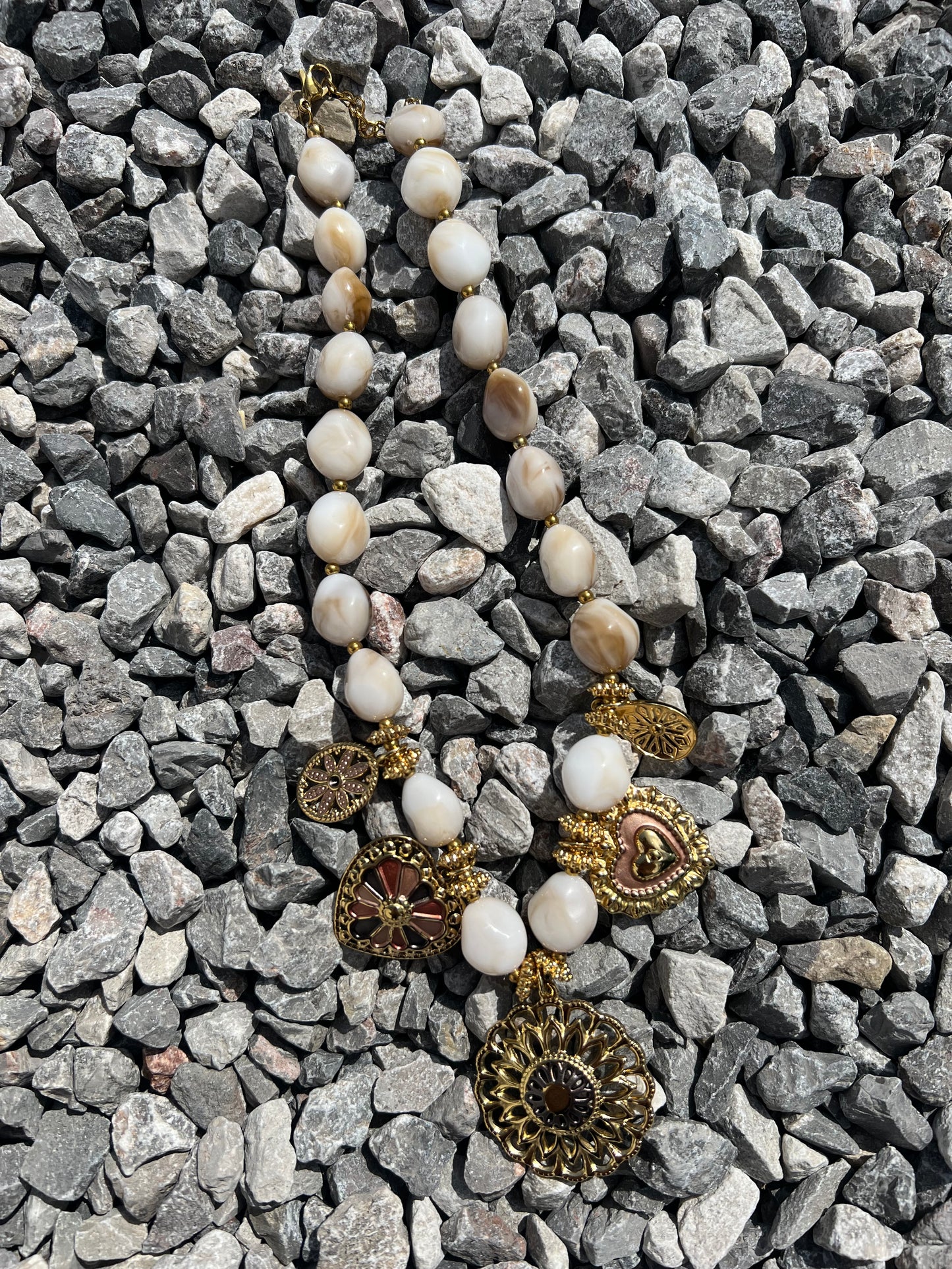 Chain Flowered charms