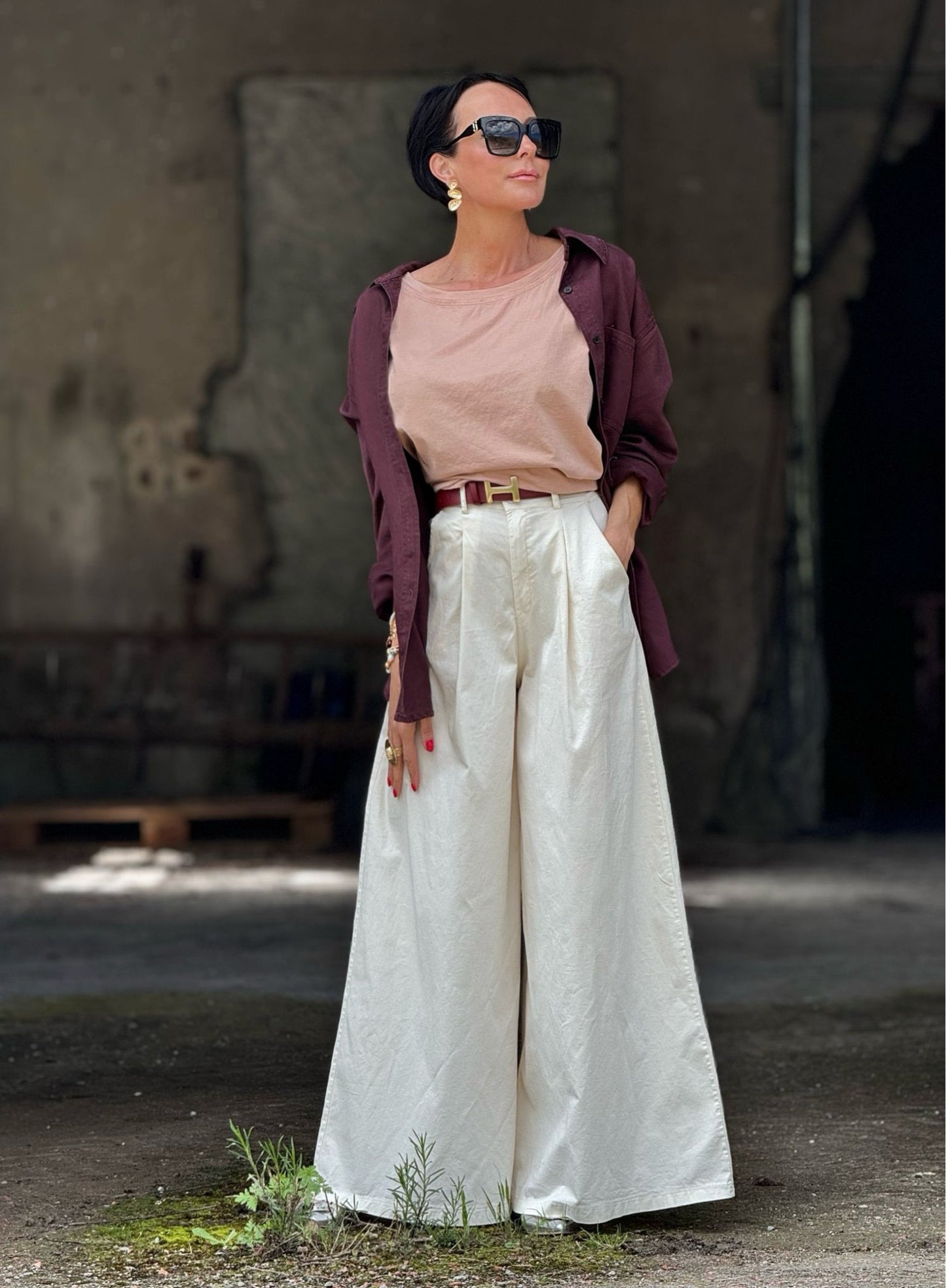 Blouse India burgundy