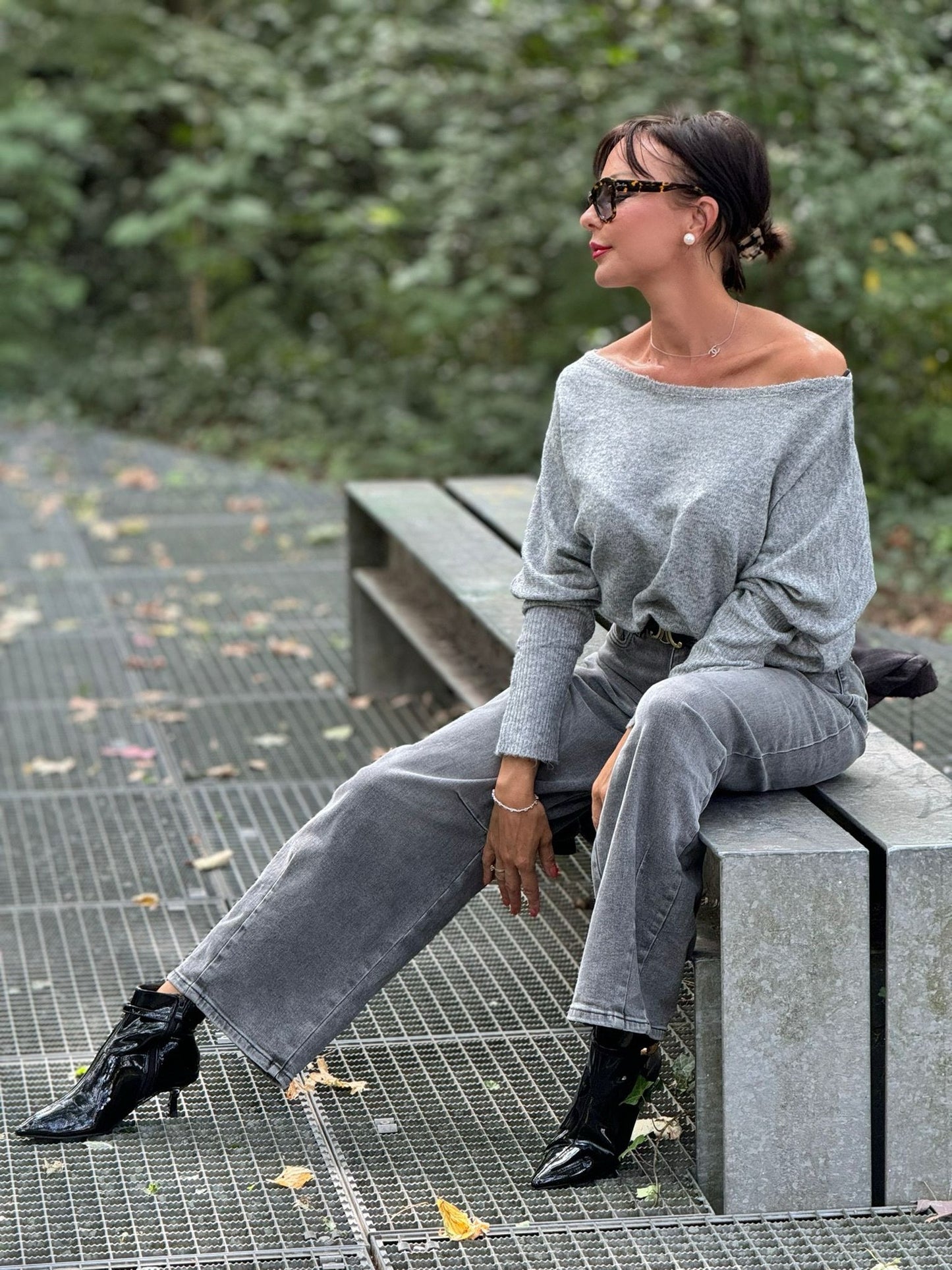 Jeans Lilith barrel grey