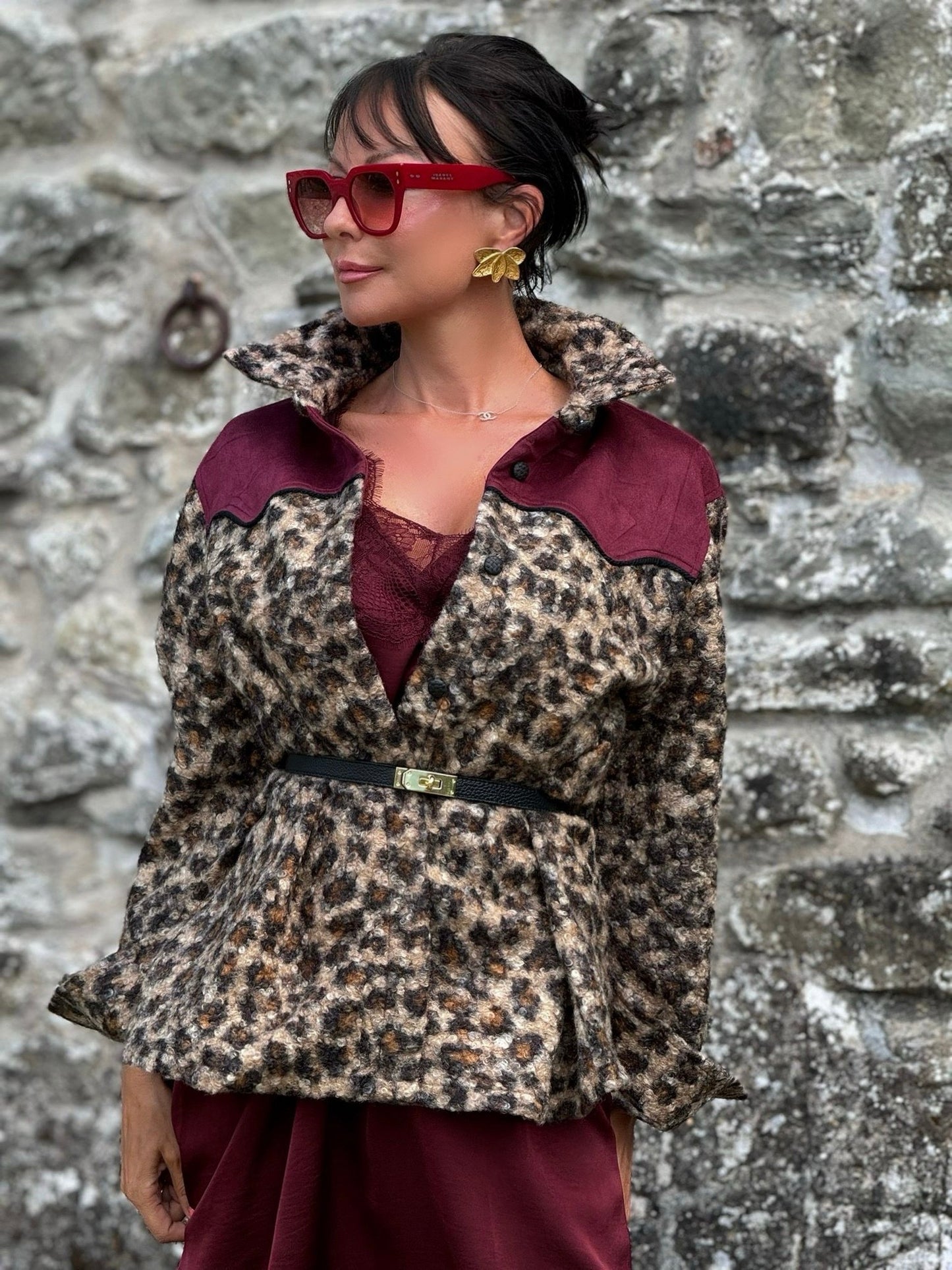 Jacket Hazel leo burgundy