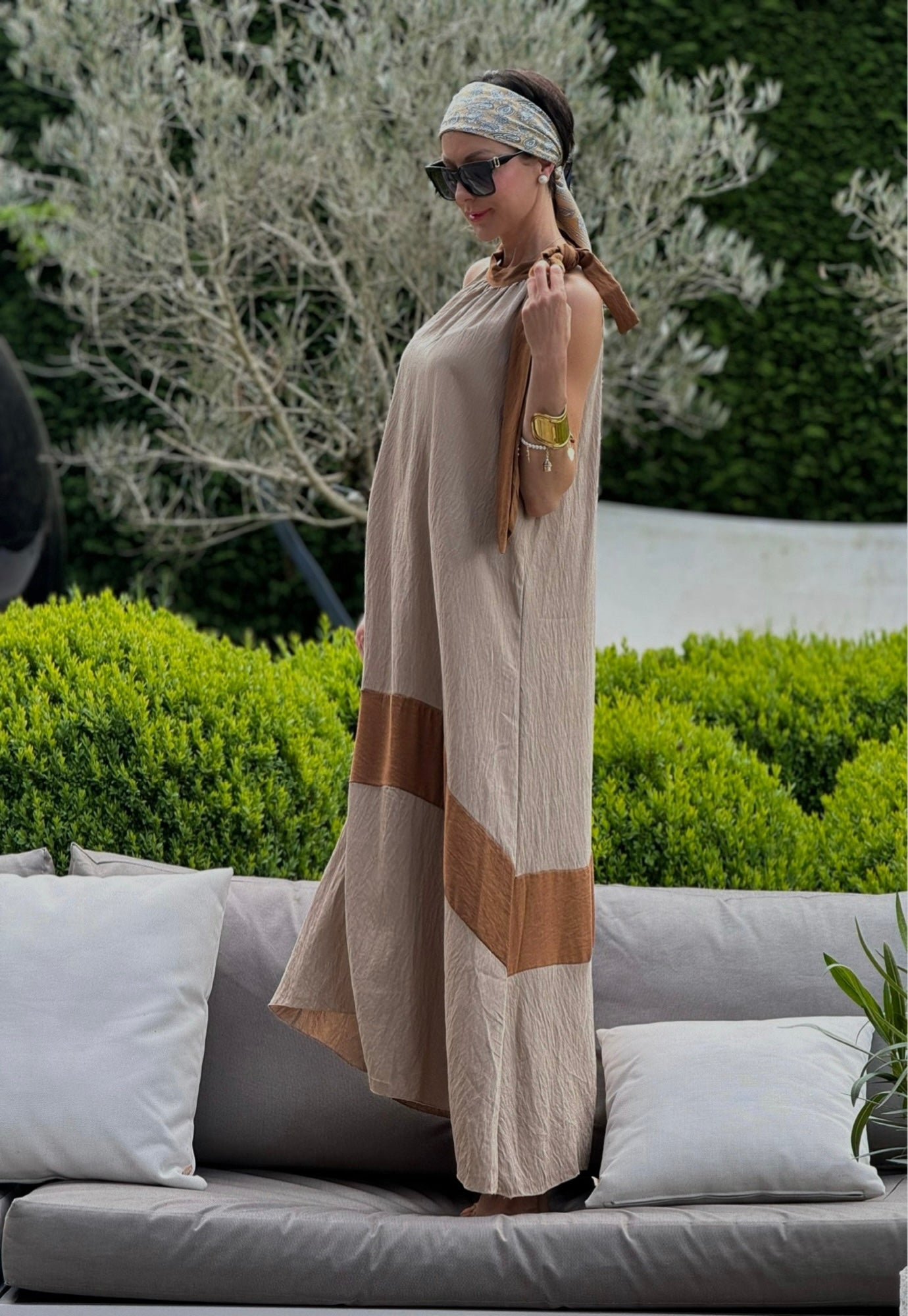 Dress Sophie long bicolor