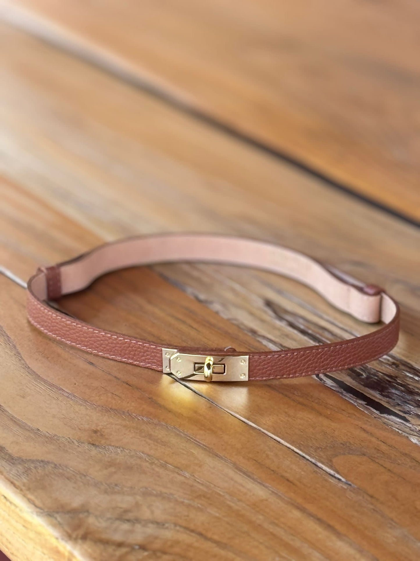Belt brown leather