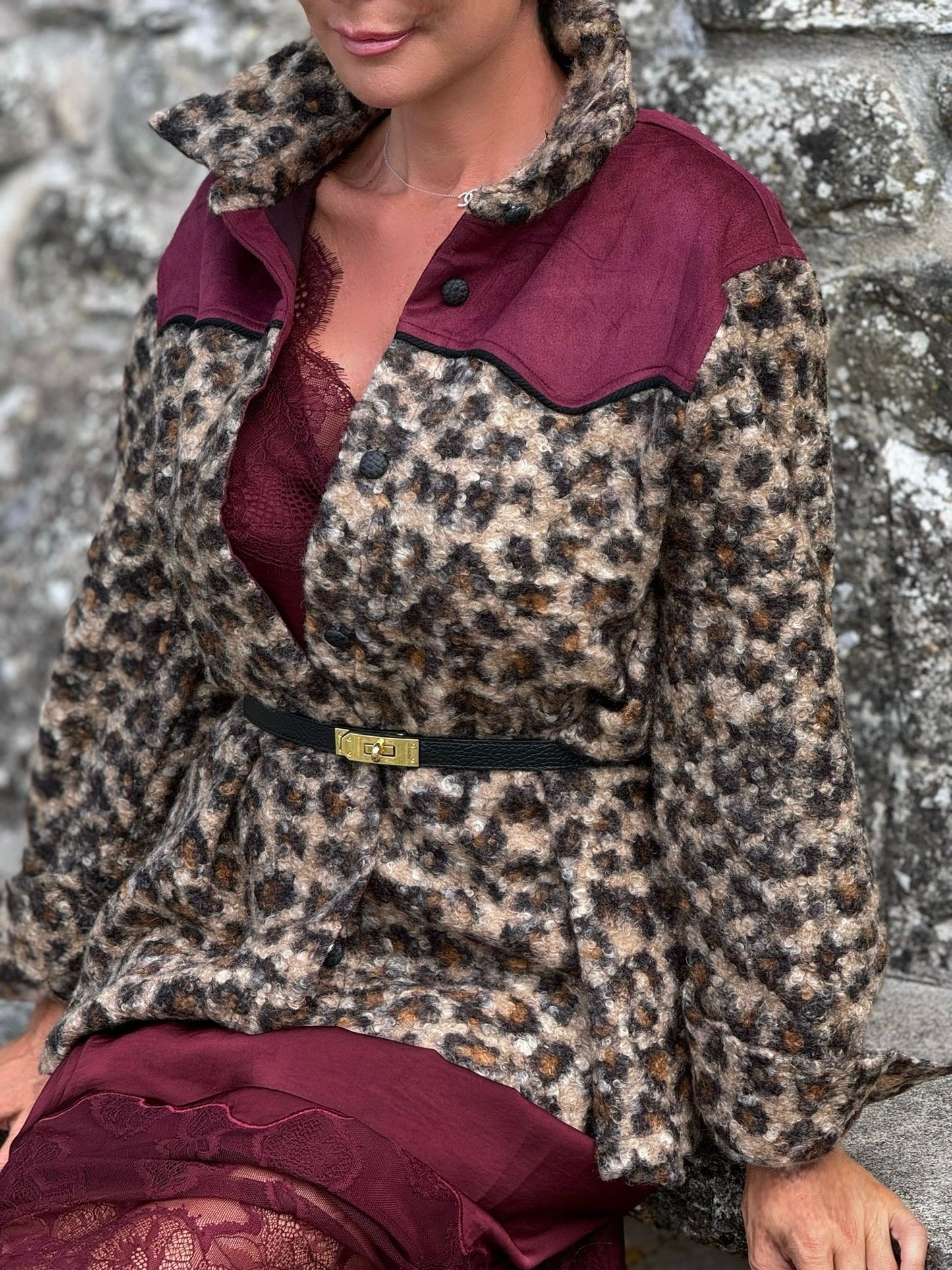 Jacket Hazel leo burgundy