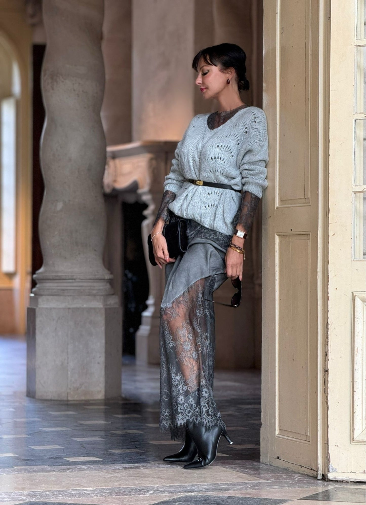 Skirt Thor lace grey