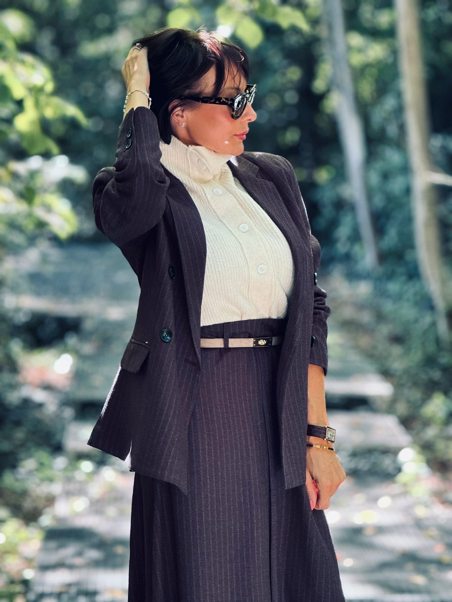 Blazer Liv striped black