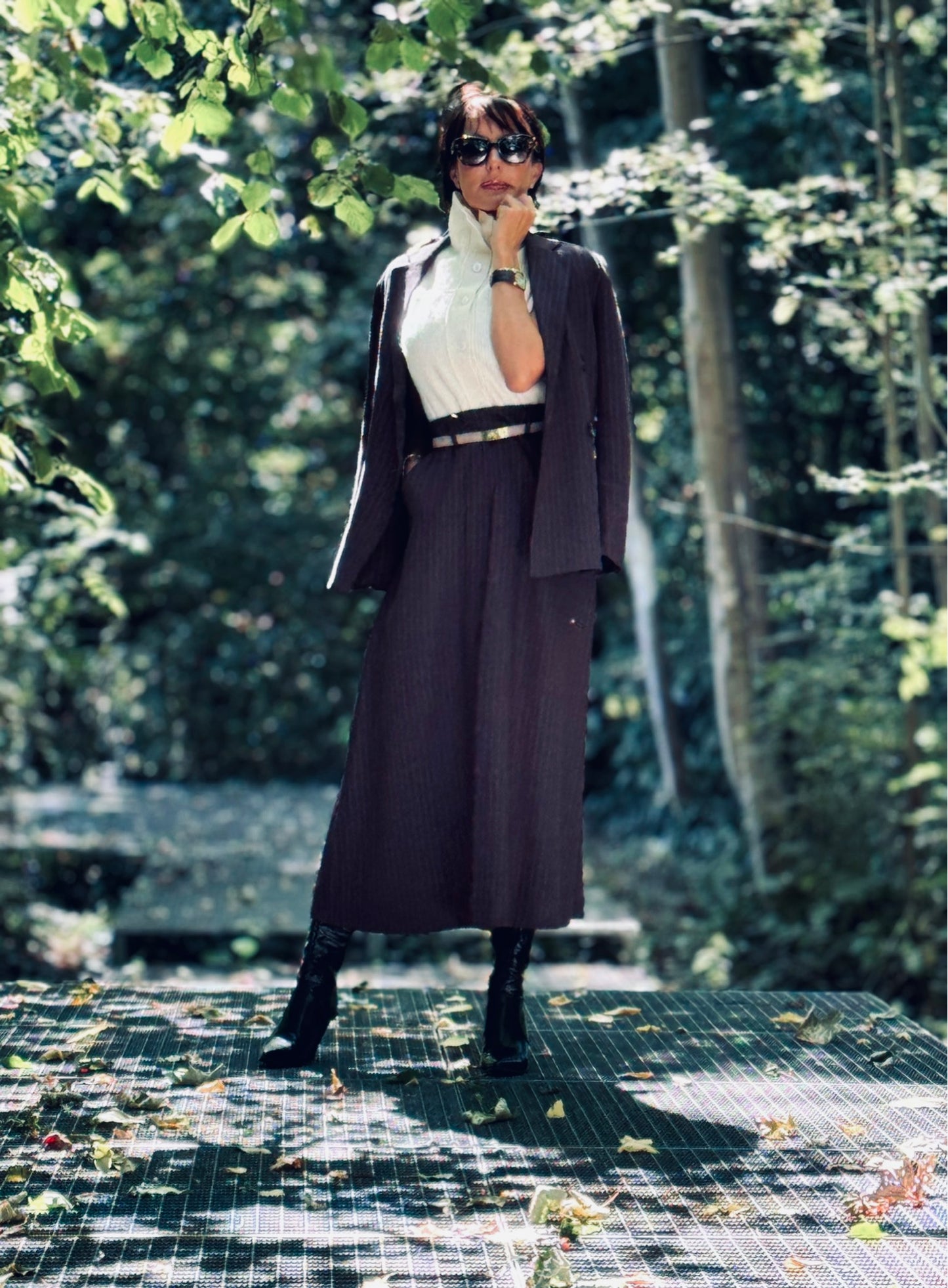Skirt Liv striped black
