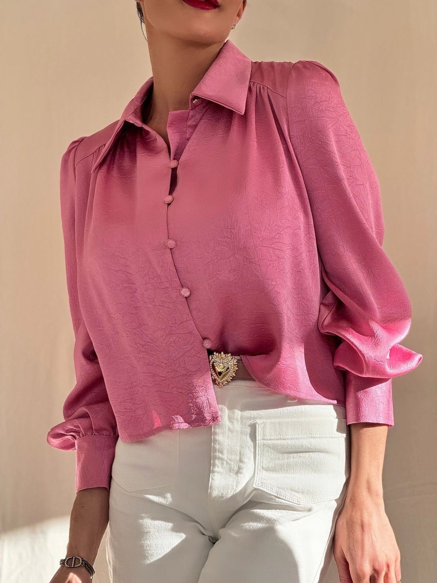 Blouse Ivy satine pink