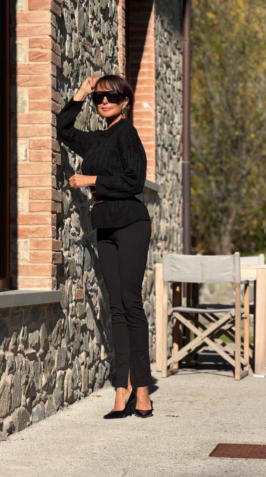 Pull Daimy black polo