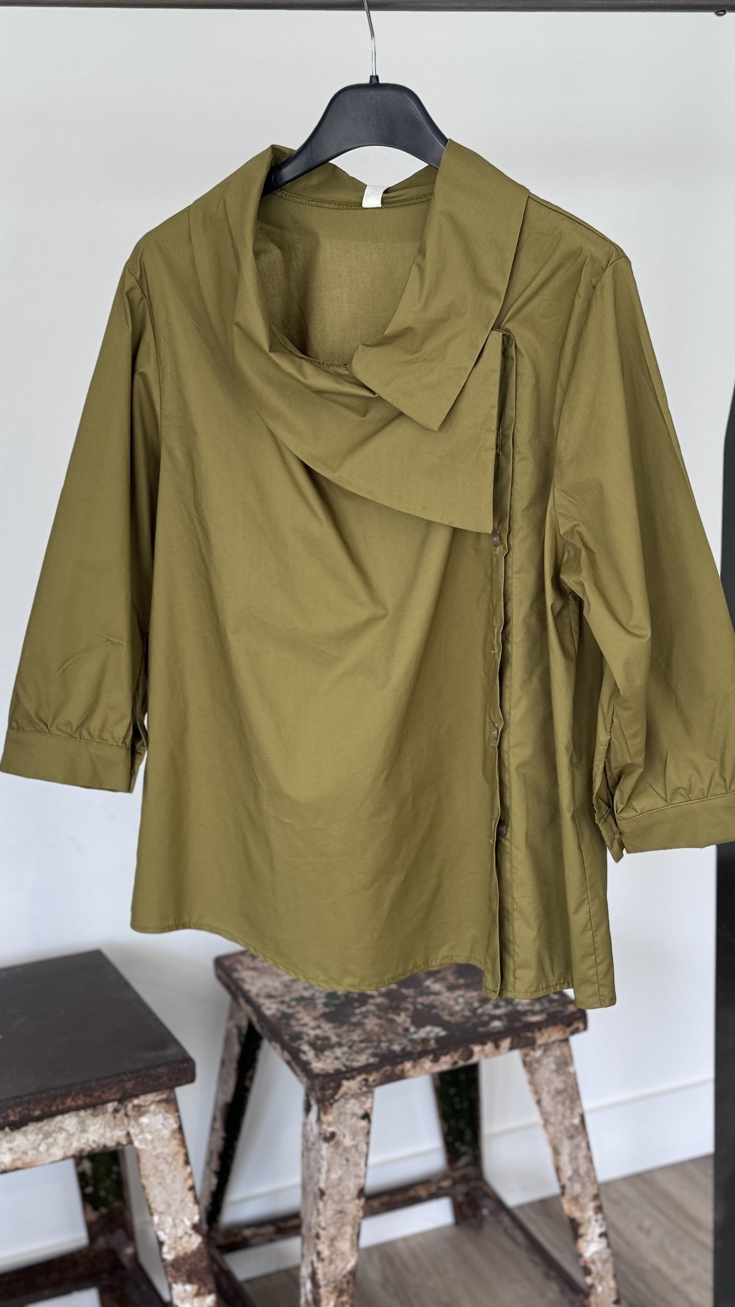 Blouse Cara cotton green